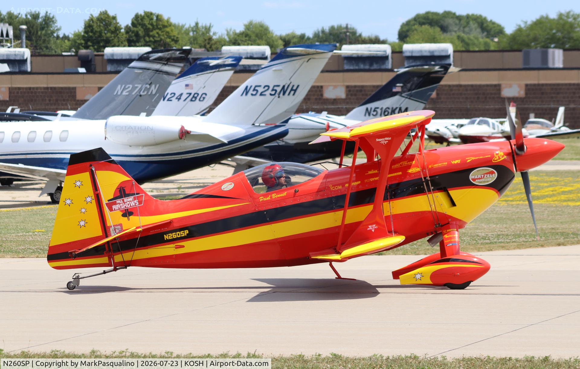 Aircraft N260SP, 1981 Pitts S-2S Special, c/n 1114C, Pitts S-2S, at KOSH, photo by MarkPasqualino