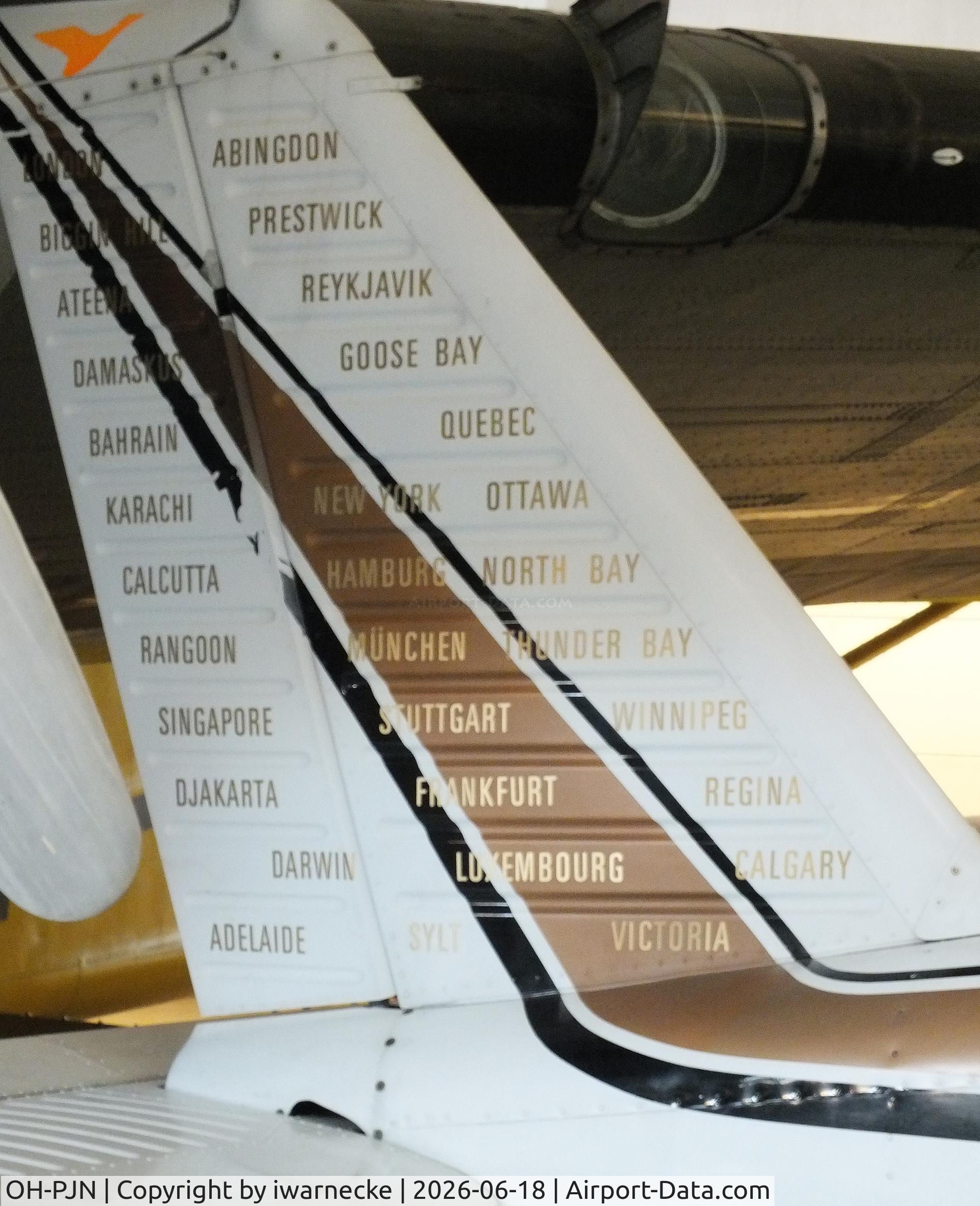 Aircraft OH-PJN, 1968 Piper PA-28R 180 Cherokee Arrow, c/n 28R-30885, Piper PA-28R-180 Cherokee Arrow at the Suomen Ilmailumuseo (Finnish Aviation Museum), Vantaa, photo by iwarnecke