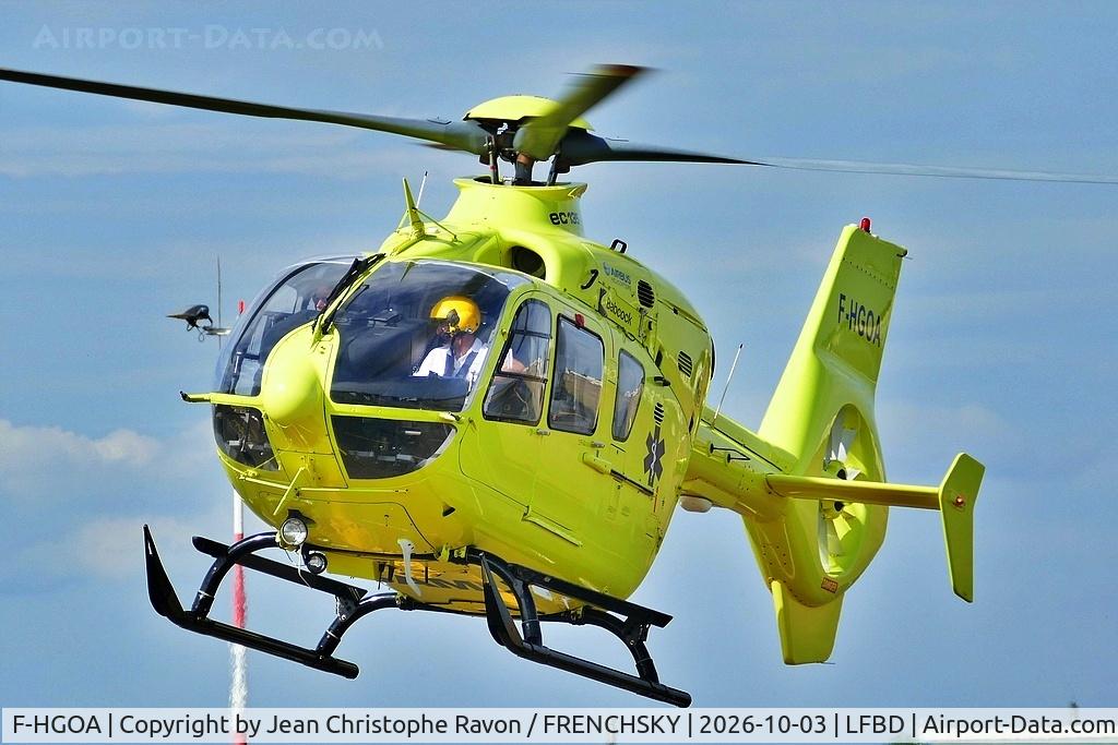 Aircraft F-HGOA, 2008 Eurocopter EC-135T-2+, c/n 0668, SAMU 33, at LFBD, photo by Jean Christophe Ravon / FRENCHSKY