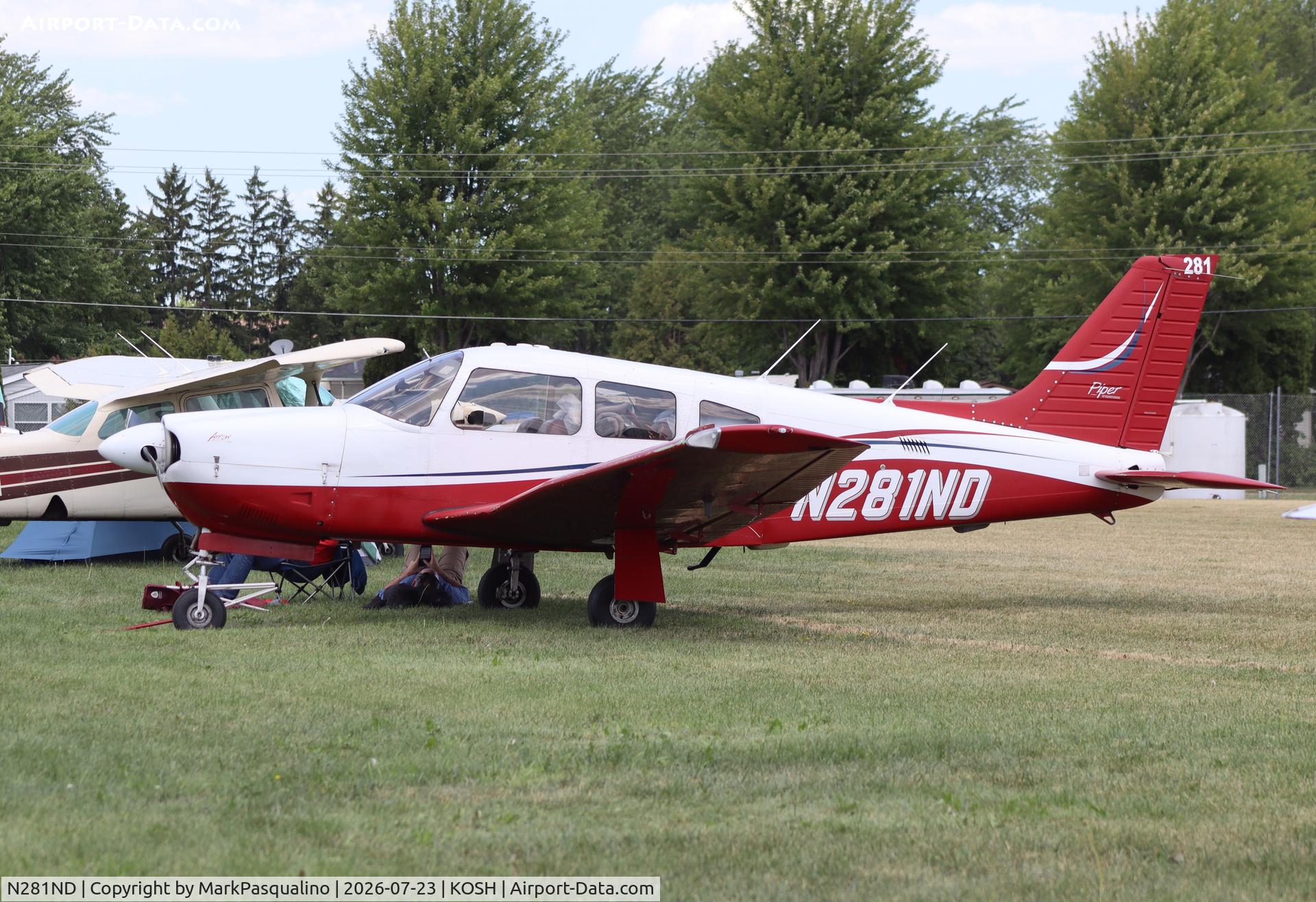 Aircraft N281ND, 1998 Piper PA-28R-201 Cherokee Arrow III, c/n 2844015, Piper PA-28R-201, at KOSH, photo by MarkPasqualino