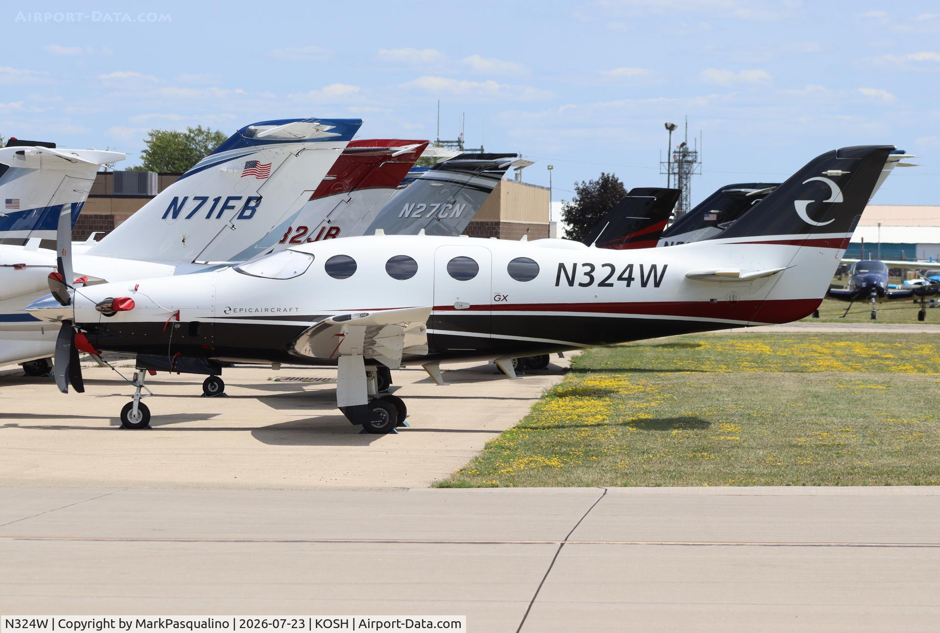Aircraft N324W, 2024 Epic Aircraft E1000, c/n K059, Epic Aircraft E1000, at KOSH, photo by MarkPasqualino