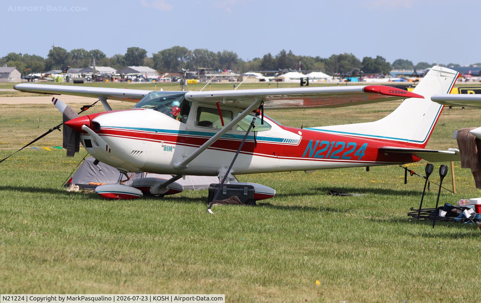 Aircraft N21224, 1972 Cessna 182P Skylane, c/n 18261499, Cessna 182P, at KOSH, photo by MarkPasqualino