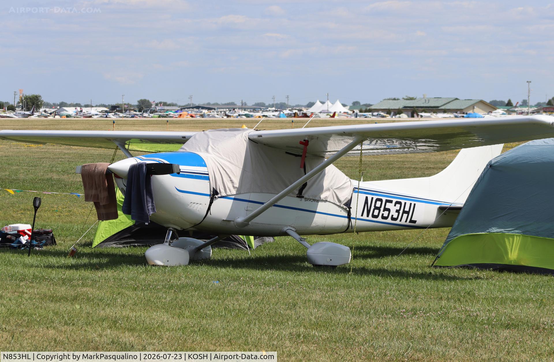 Aircraft N853HL, 1985 Cessna 182R Skylane, c/n 18268446, Cessna 182R, at KOSH, photo by MarkPasqualino