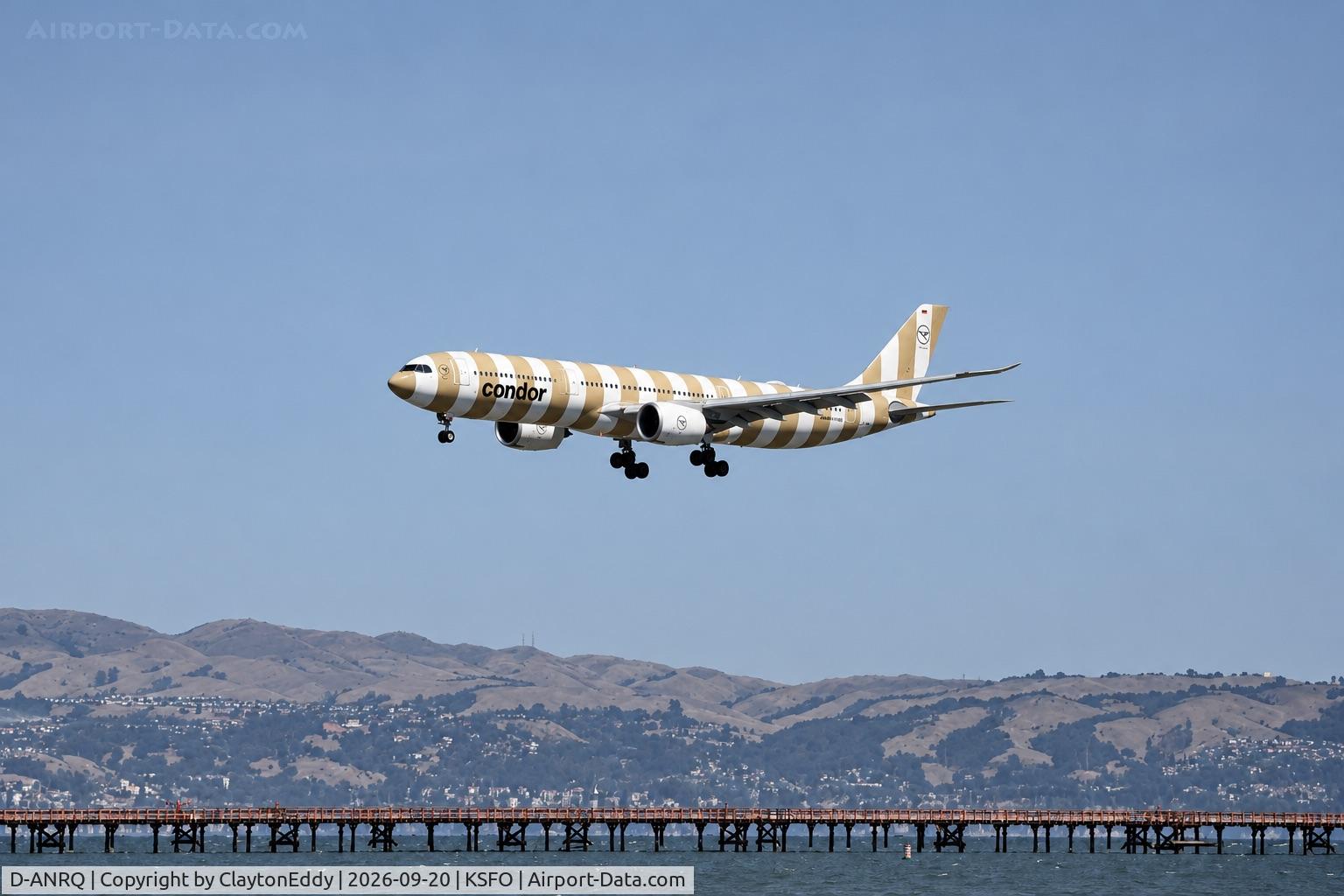 Aircraft D-ANRQ, 2024 Airbus A330-941N, c/n 2079, SFO 2026, at KSFO, photo by ClaytonEddy