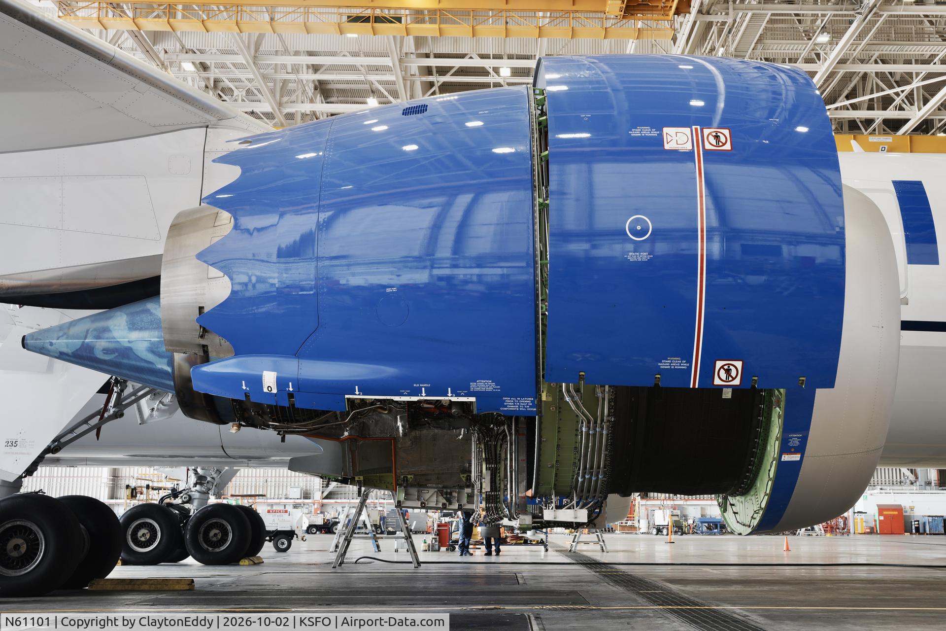 Aircraft N61101, 2025 Boeing 787-9 Dreamliner Dreamliner, c/n 68647 l/n 1267, SFO 2026, at KSFO, photo by ClaytonEddy