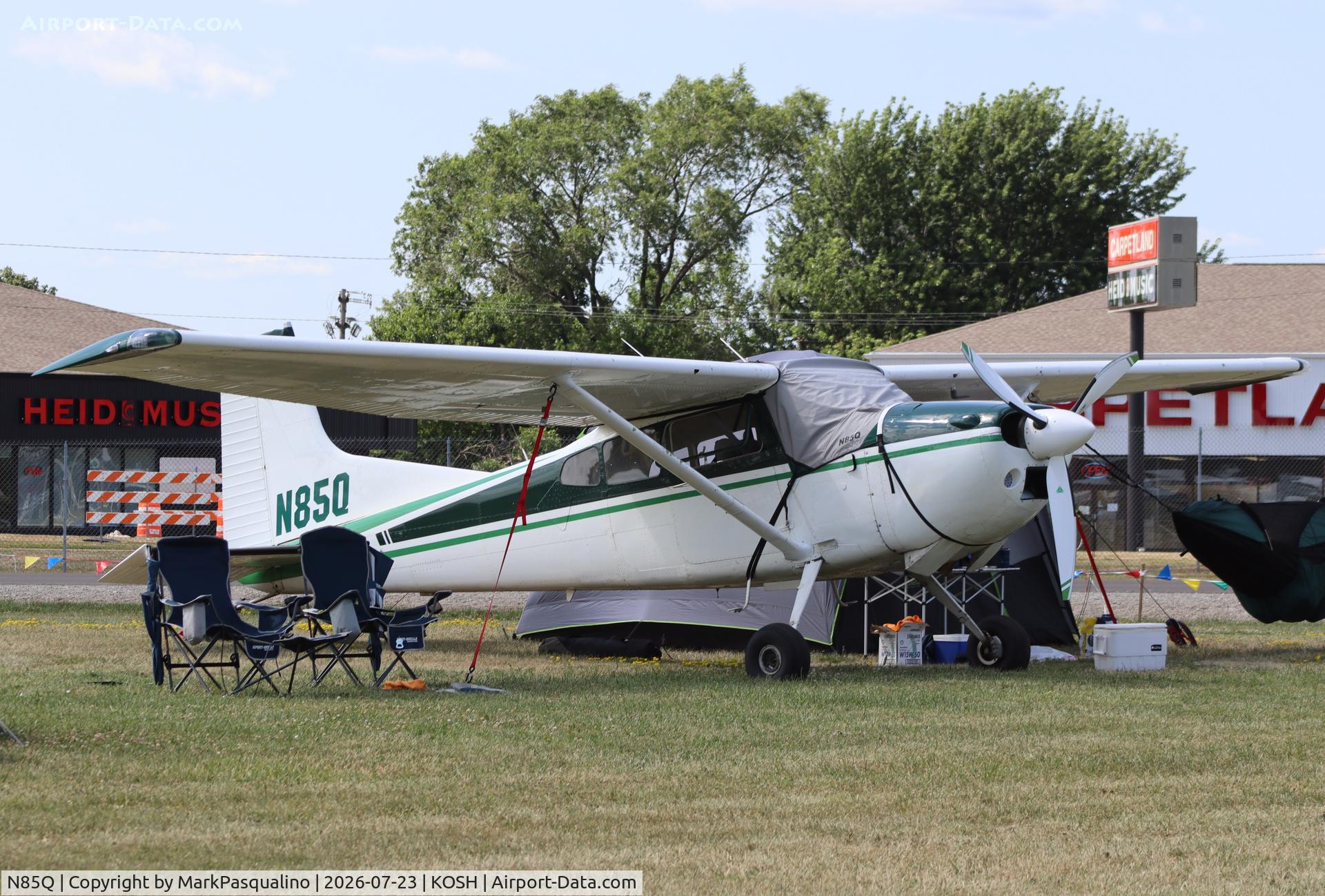 Aircraft N85Q, 1978 Cessna A185F Skywagon 185, c/n 18503703, Cessna A185F, at KOSH, photo by MarkPasqualino