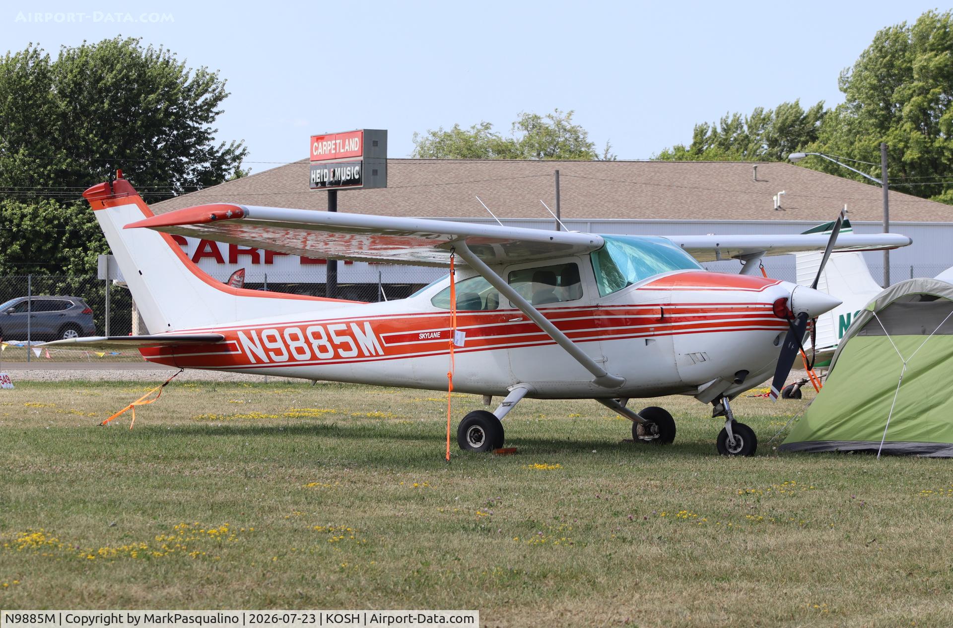 Aircraft N9885M, 1976 Cessna 182P Skylane, c/n 18264783, Cessna 182P, at KOSH, photo by MarkPasqualino