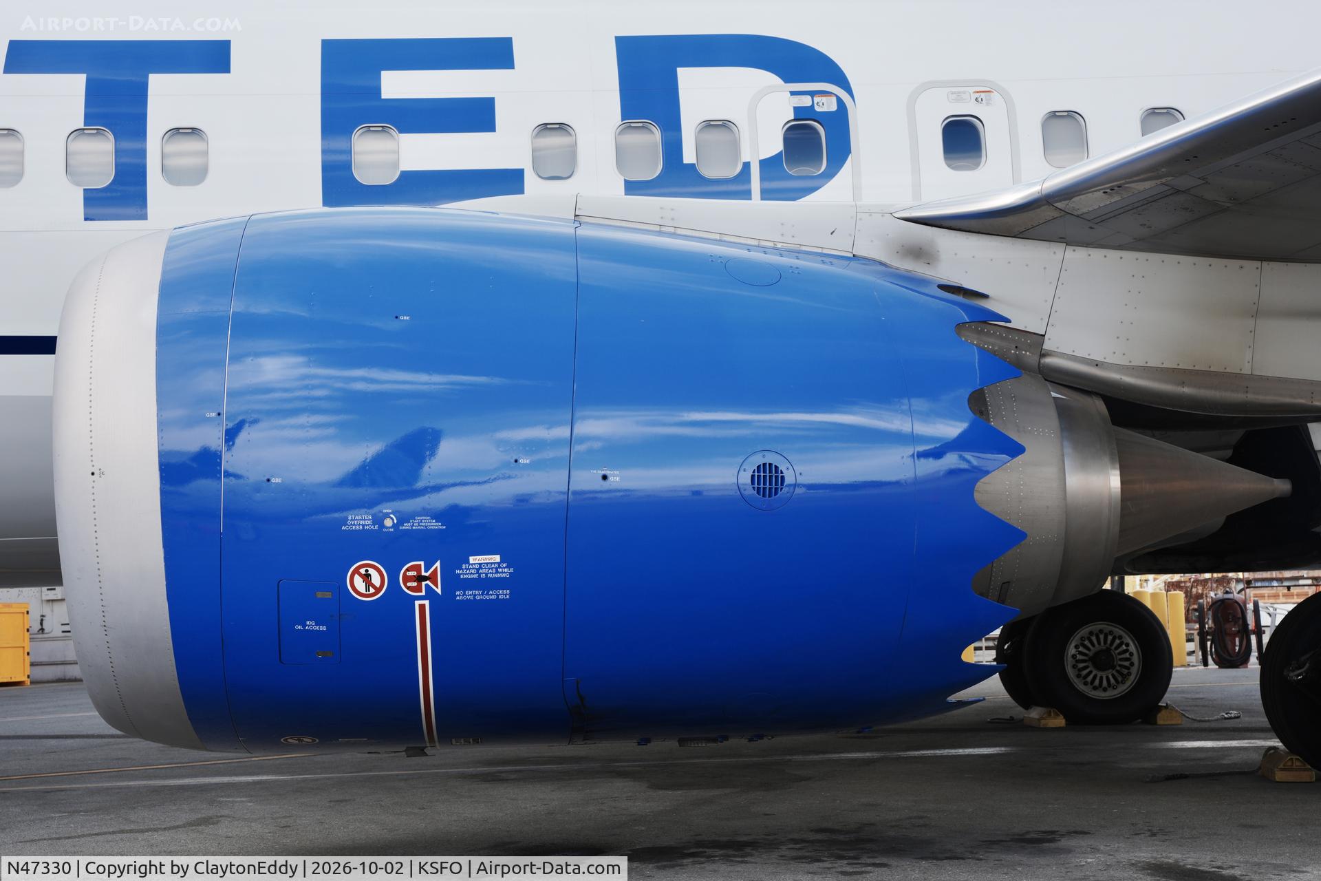 Aircraft N47330, 2023 Boeing 737-8 MAX, c/n 67588 l/n 8804, SFO 2026, at KSFO, photo by ClaytonEddy
