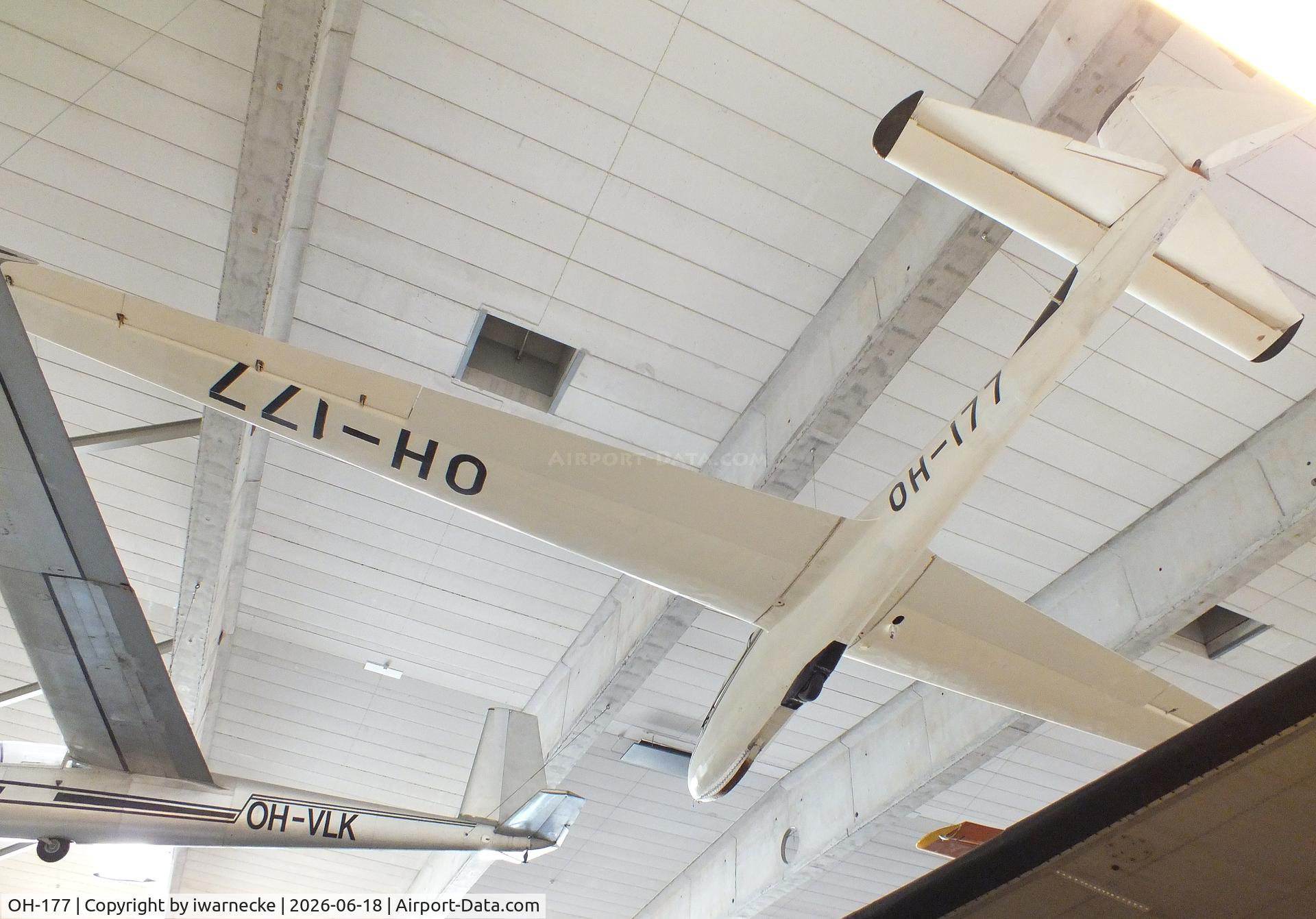 Aircraft OH-177, PZL-Bielsko SZD-9bis Bocian 1C, c/n P-284, PZL-Bielsko SZD-9bis Bocian 1C at the Suomen Ilmailumuseo (Finnish Aviation Museum), Vantaa, photo by iwarnecke