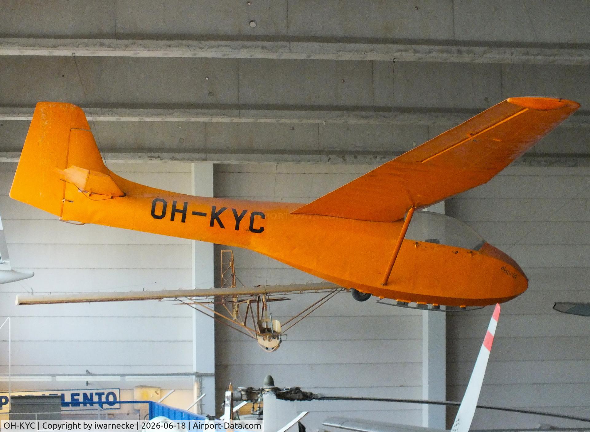 Aircraft OH-KYC, 1965 Polyteknikkojen Ilmailukerho PIK-12 Gabriel, c/n 03, Polyteknikkojen Ilmailukerho PIK-12 Gabriel at the Suomen Ilmailumuseo (Finnish Aviation Museum), Vantaa, photo by iwarnecke