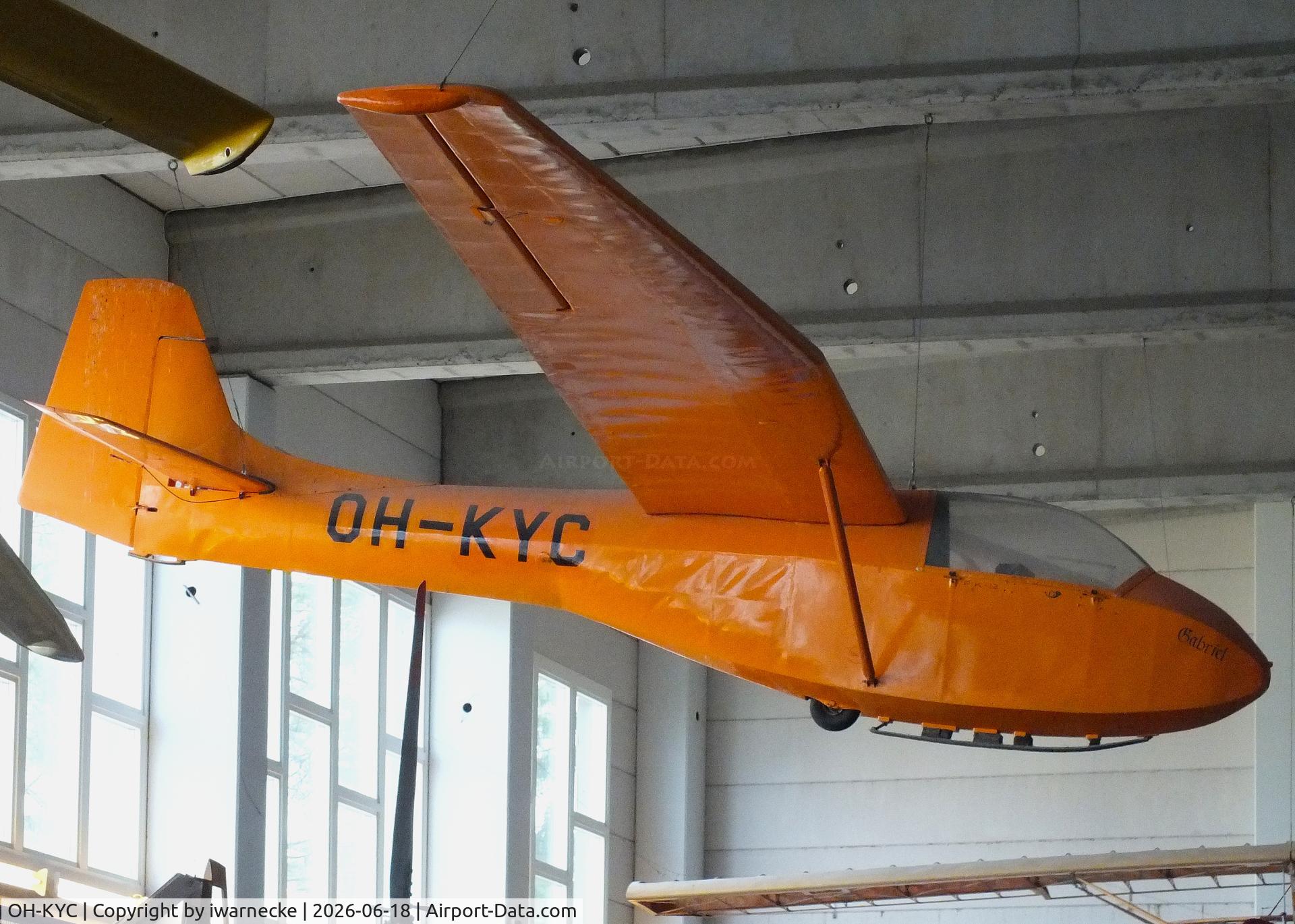Aircraft OH-KYC, 1965 Polyteknikkojen Ilmailukerho PIK-12 Gabriel, c/n 03, Polyteknikkojen Ilmailukerho PIK-12 Gabriel at the Suomen Ilmailumuseo (Finnish Aviation Museum), Vantaa, photo by iwarnecke