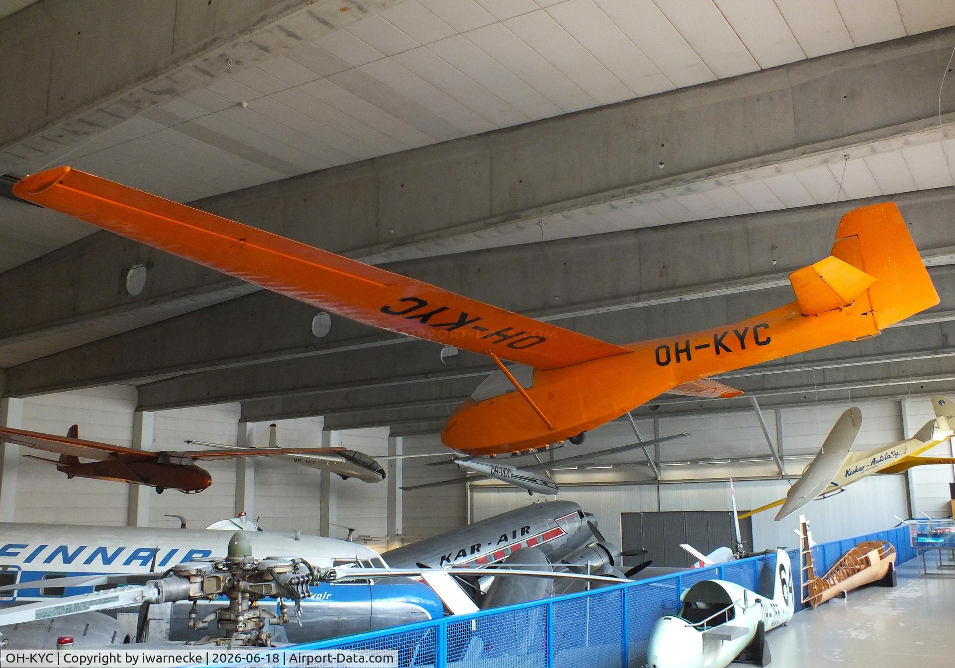 Aircraft OH-KYC, 1965 Polyteknikkojen Ilmailukerho PIK-12 Gabriel, c/n 03, Polyteknikkojen Ilmailukerho PIK-12 Gabriel at the Suomen Ilmailumuseo (Finnish Aviation Museum), Vantaa, photo by iwarnecke