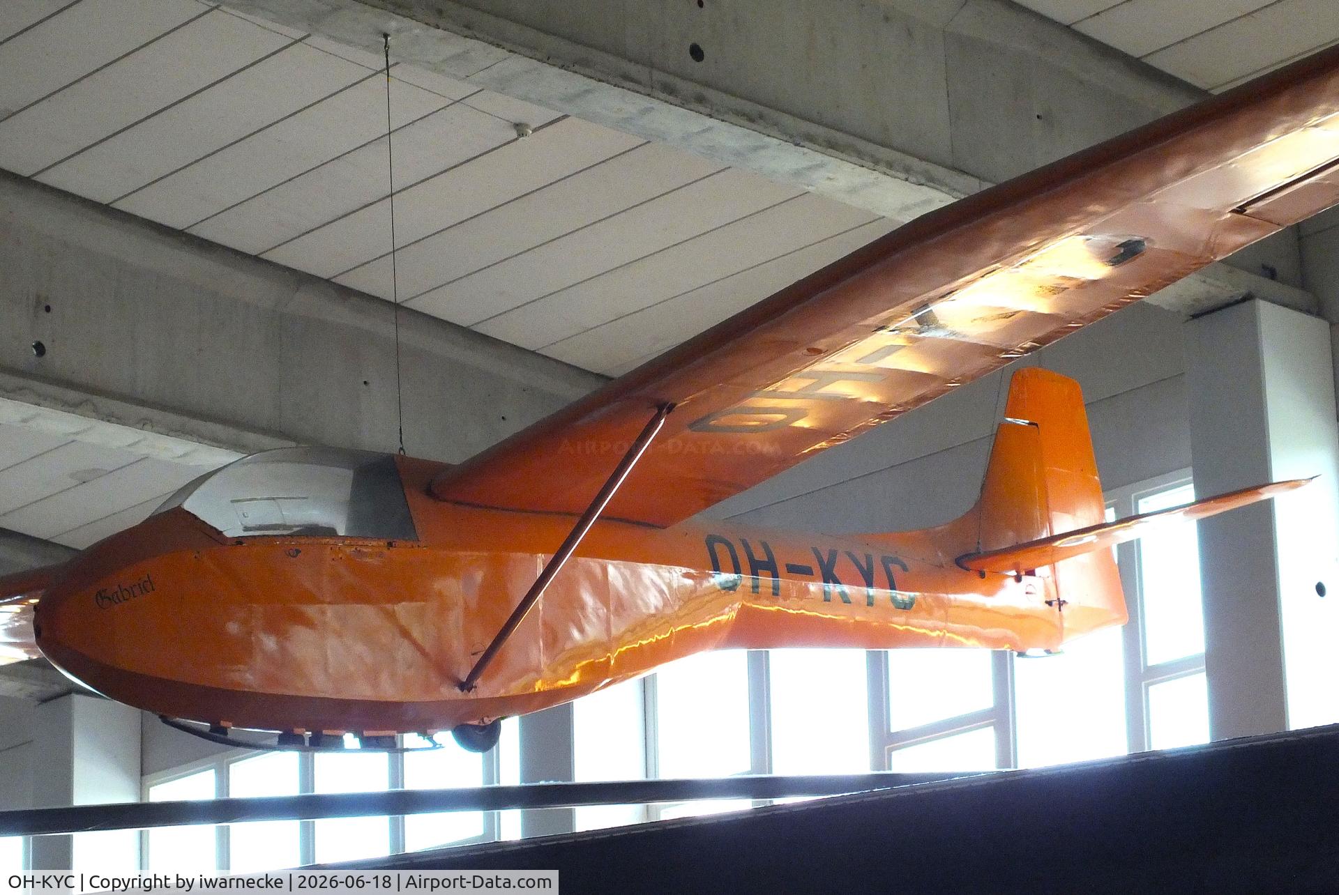 Aircraft OH-KYC, 1965 Polyteknikkojen Ilmailukerho PIK-12 Gabriel, c/n 03, Polyteknikkojen Ilmailukerho PIK-12 Gabriel at the Suomen Ilmailumuseo (Finnish Aviation Museum), Vantaa, photo by iwarnecke