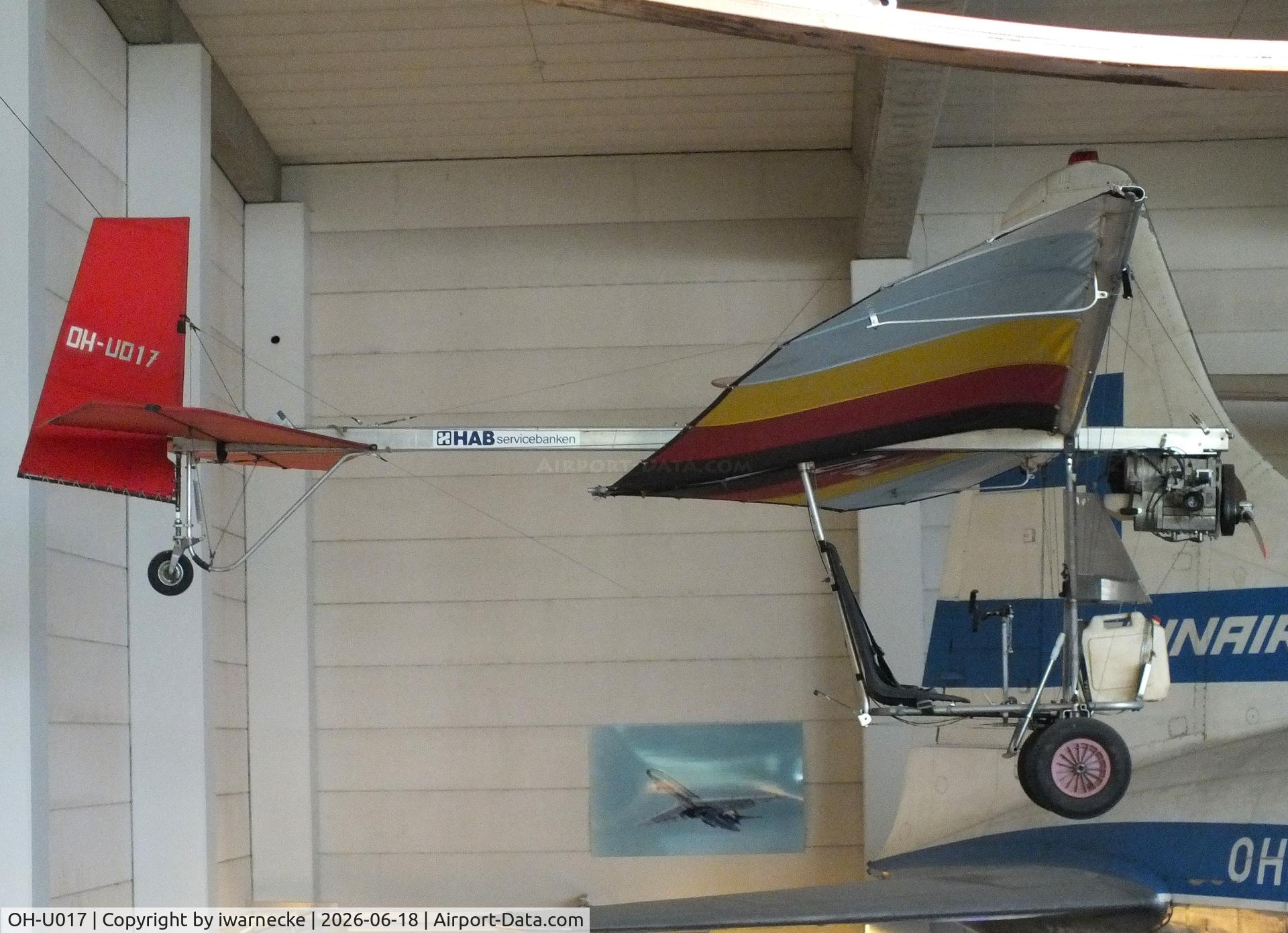 Aircraft OH-U017, Mahe Scout, c/n 012, Mahe Scout 'Lentävä Pyörätuoli / Flying Wheelchair' (possible to be flown by handicapped persons) at the Suomen Ilmailumuseo (Finnish Aviation Museum), Vantaa, photo by iwarnecke