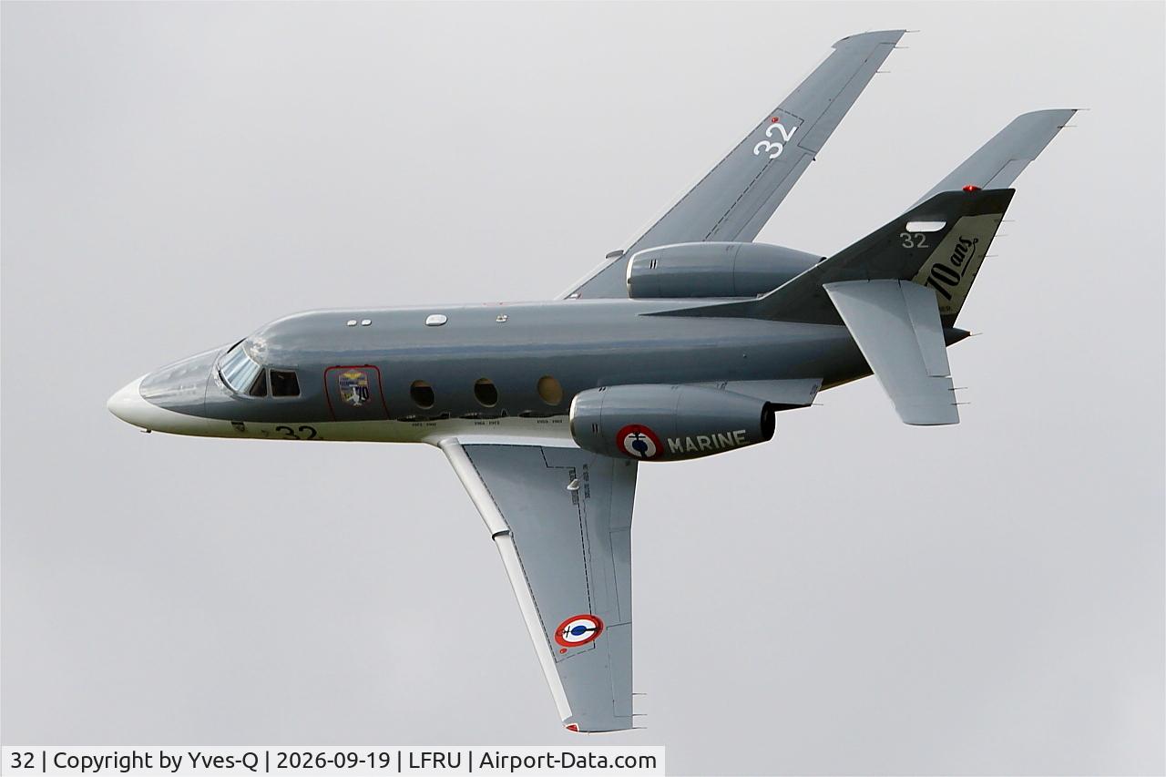 Aircraft 32, 1974 Dassault Falcon 10MER, c/n 32, Falcon 10 MER, On display, Morlaix-Ploujean airport (LFRU-MXN), at LFRU, photo by Yves-Q