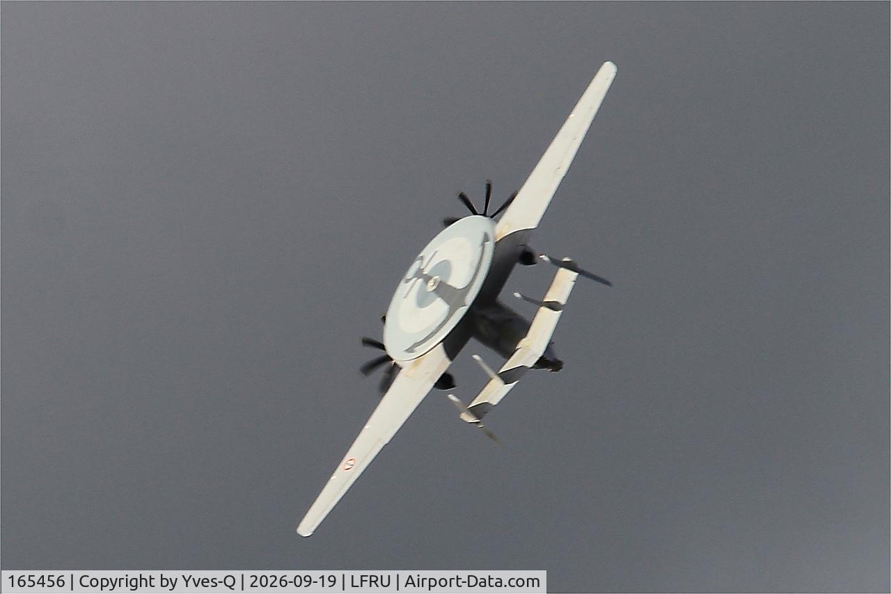 Aircraft 165456, Northrop Grumman E-2C Hawkeye, c/n FR-2, Northrop Grumman E-2C Hawkeye, On display, Morlaix-Ploujean airport (LFRU-MXN), at LFRU, photo by Yves-Q