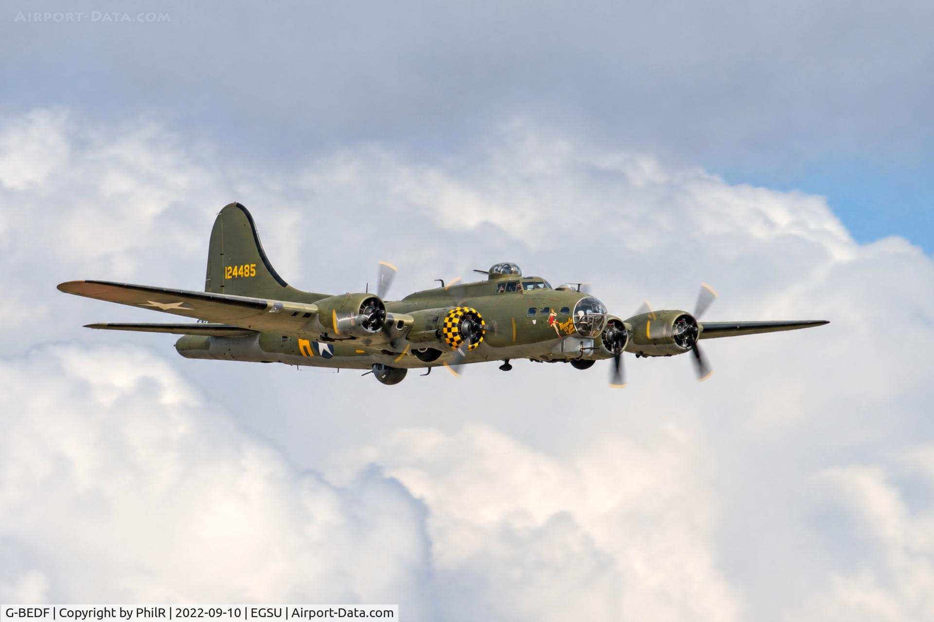 Aircraft G-BEDF, 1944 Boeing B-17G Flying Fortress, c/n 8693, 124485 (44-85784, G-BEDF) 1944 Boeing B-17G Sally B BoB Display Duxford, at EGSU, photo by PhilR