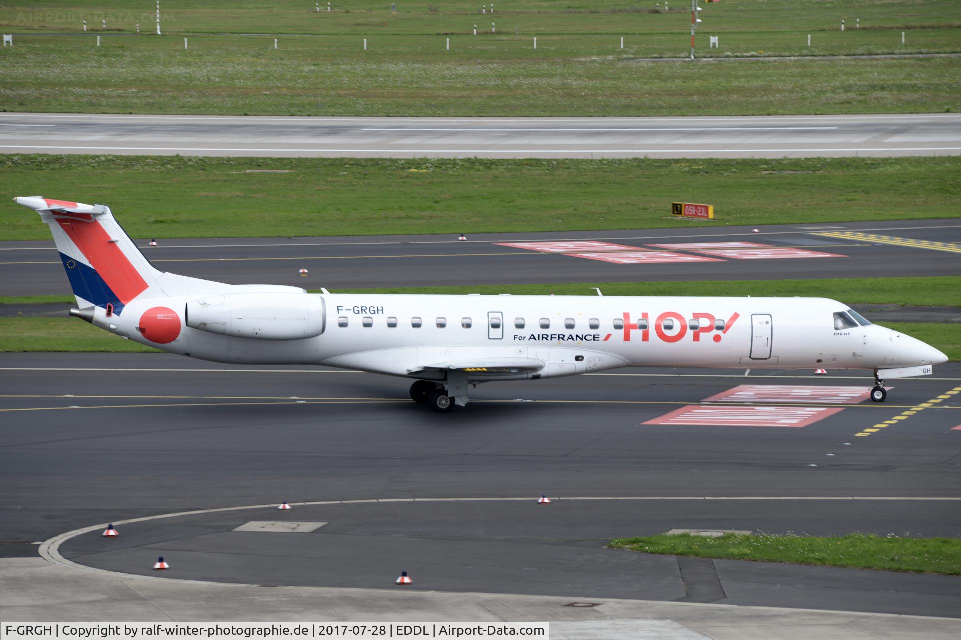 Aircraft F-GRGH, 1999 Embraer EMB-145EU (ERJ-145EU), c/n 145120, Embraer ERJ-145EP - A5 HOP HOP! opby RAE Regional CAE - 145120 - F-GRGH - 28.07.2017 - DUS, at EDDL, photo by ralf-winter-photographie.de