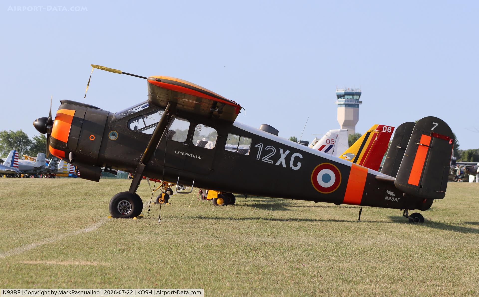 Aircraft N98BF, Max Holste MH-1521M Broussard, c/n 7, mh-1521M Broussard, at KOSH, photo by MarkPasqualino