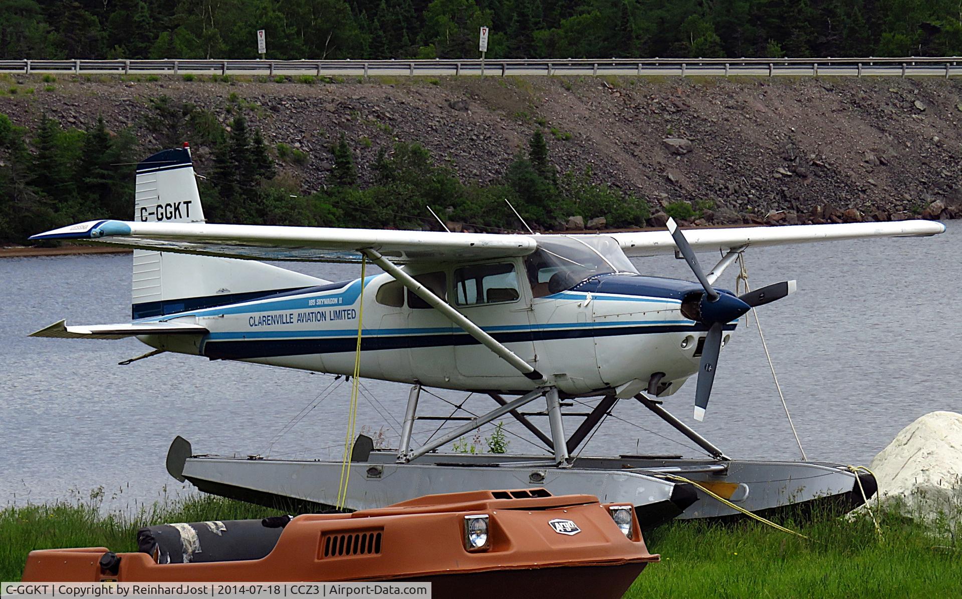 Aircraft C-GGKT, 1980 Cessna A185F Skywagon 185, c/n 18504076, Skywagon of Clarenville Aviaton Limited at Clarenville, New Foundland, Canada, at CCZ3, photo by ReinhardJost