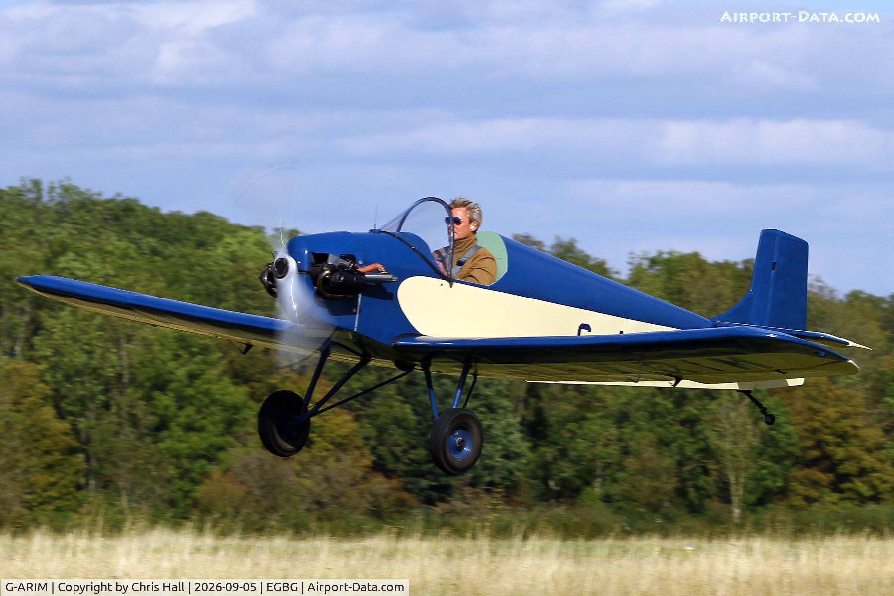 Aircraft G-ARIM, 1996 Druine D.31 Turbulent, c/n PFA 510, LAA 80th Anniversary Rally, at EGBG, photo by Chris Hall
