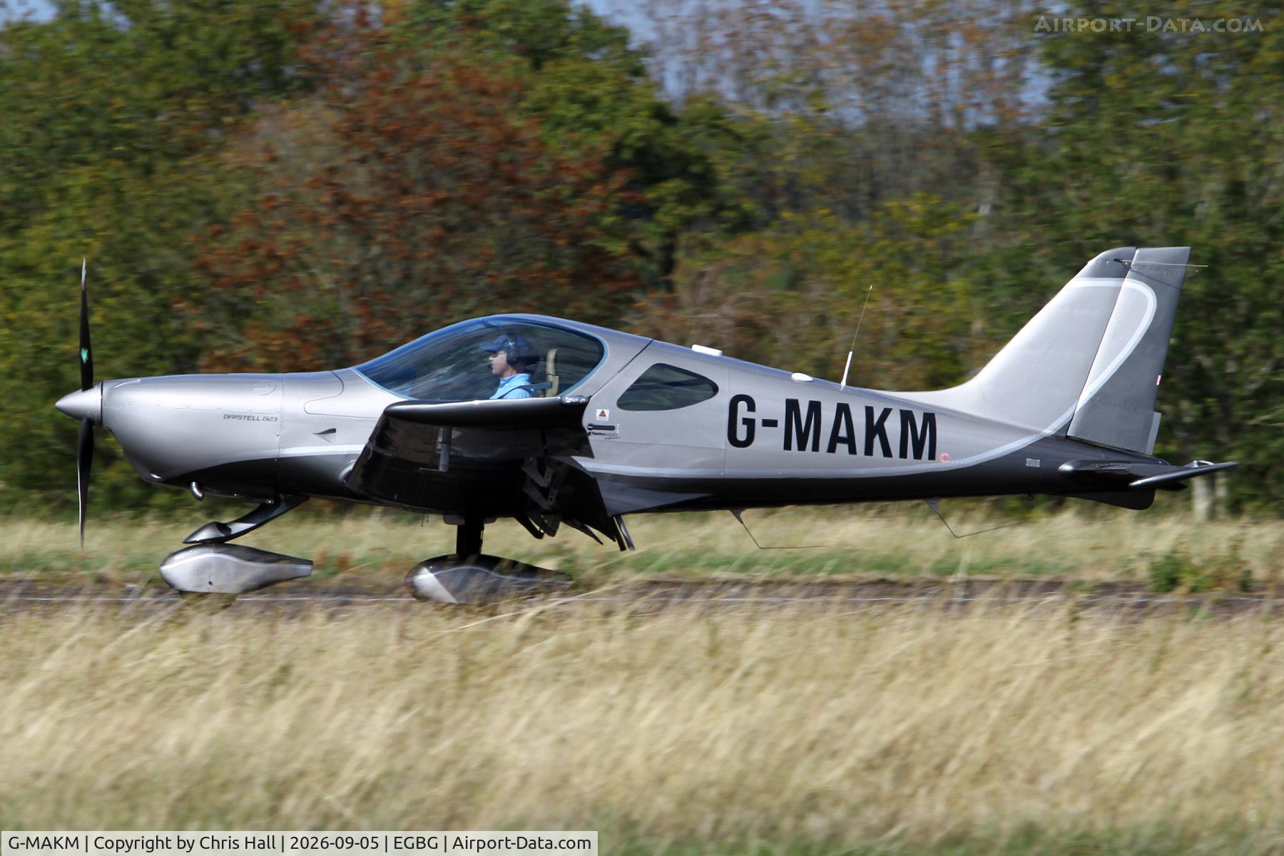 Aircraft G-MAKM, 2022 BRM Aero Bristell B23-915, c/n 020/2022, LAA 80th Anniversary Rally, at EGBG, photo by Chris Hall