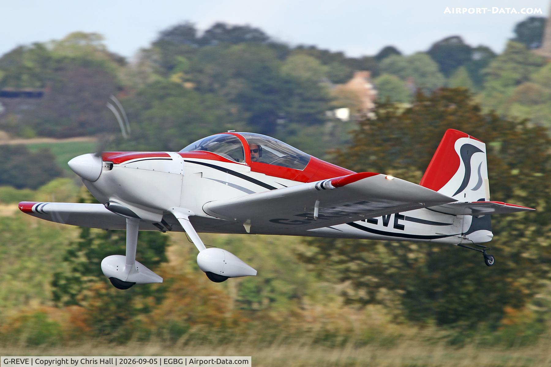 Aircraft G-REVE, 2013 Vans RV-6, c/n PFA 181A-12945, LAA 80th Anniversary Rally, at EGBG, photo by Chris Hall