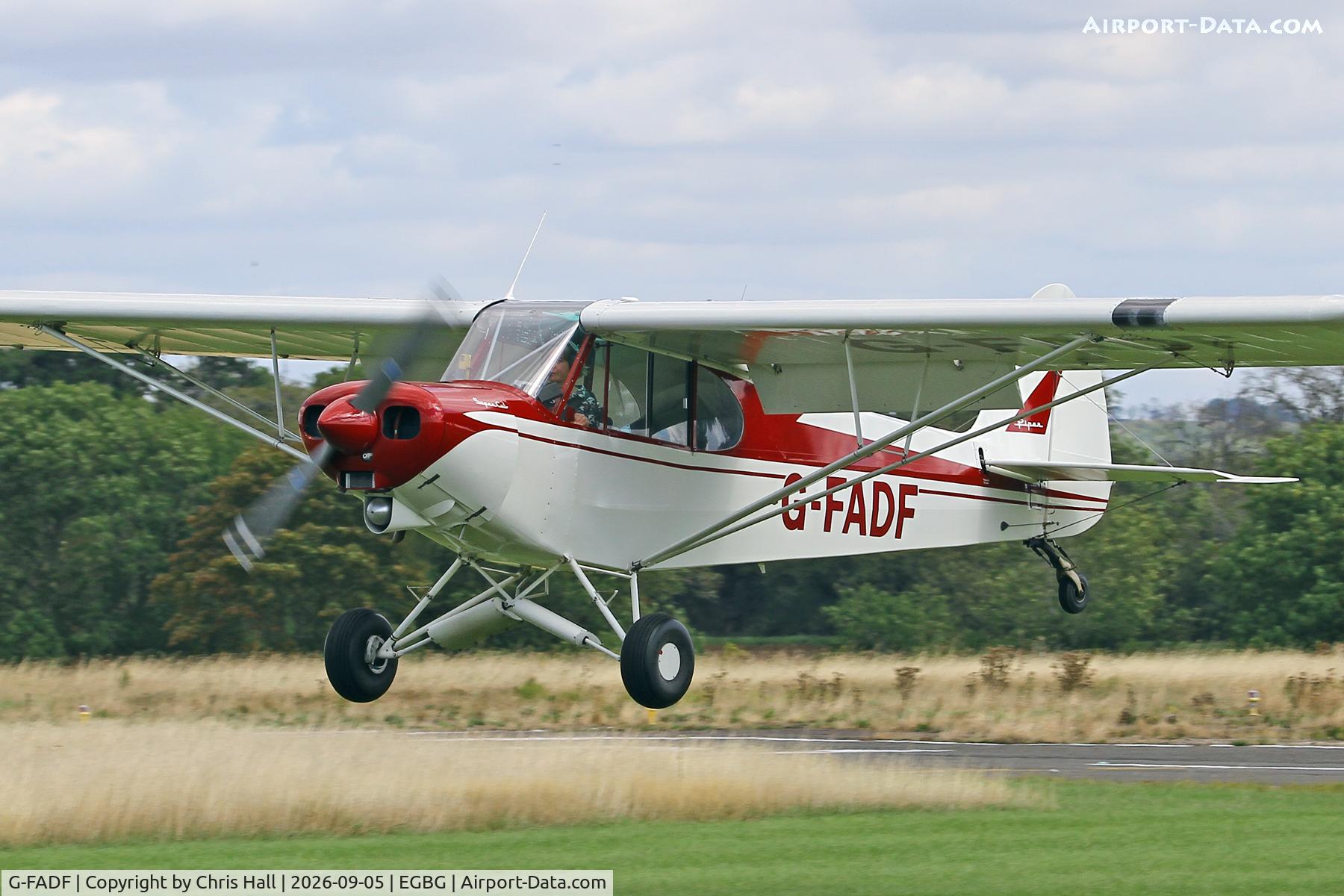 Aircraft G-FADF, 1960 Piper PA-18-150 Super Cub, c/n 18-7510, LAA 80th Anniversary Rally, at EGBG, photo by Chris Hall