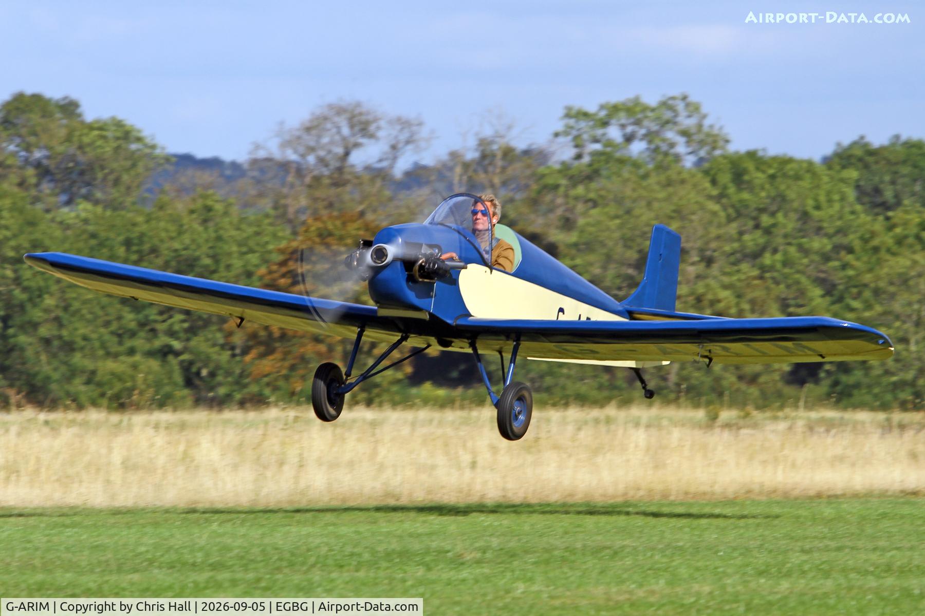 Aircraft G-ARIM, 1996 Druine D.31 Turbulent, c/n PFA 510, LAA 80th Anniversary Rally, at EGBG, photo by Chris Hall