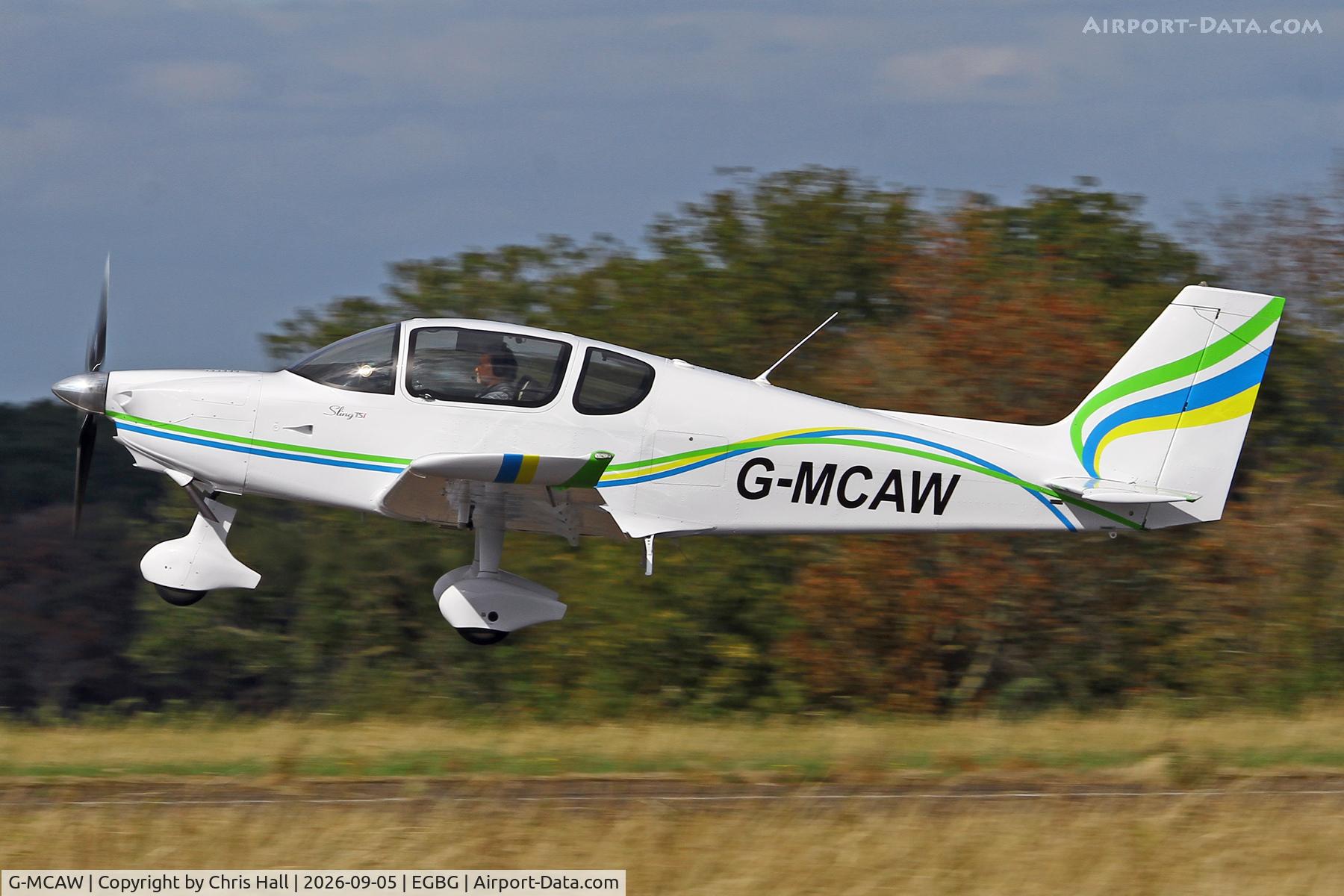 Aircraft G-MCAW, 2024 Sling Aircraft Sling 4 TSI, c/n LAA 400A-15853, LAA 80th Anniversary Rally, at EGBG, photo by Chris Hall