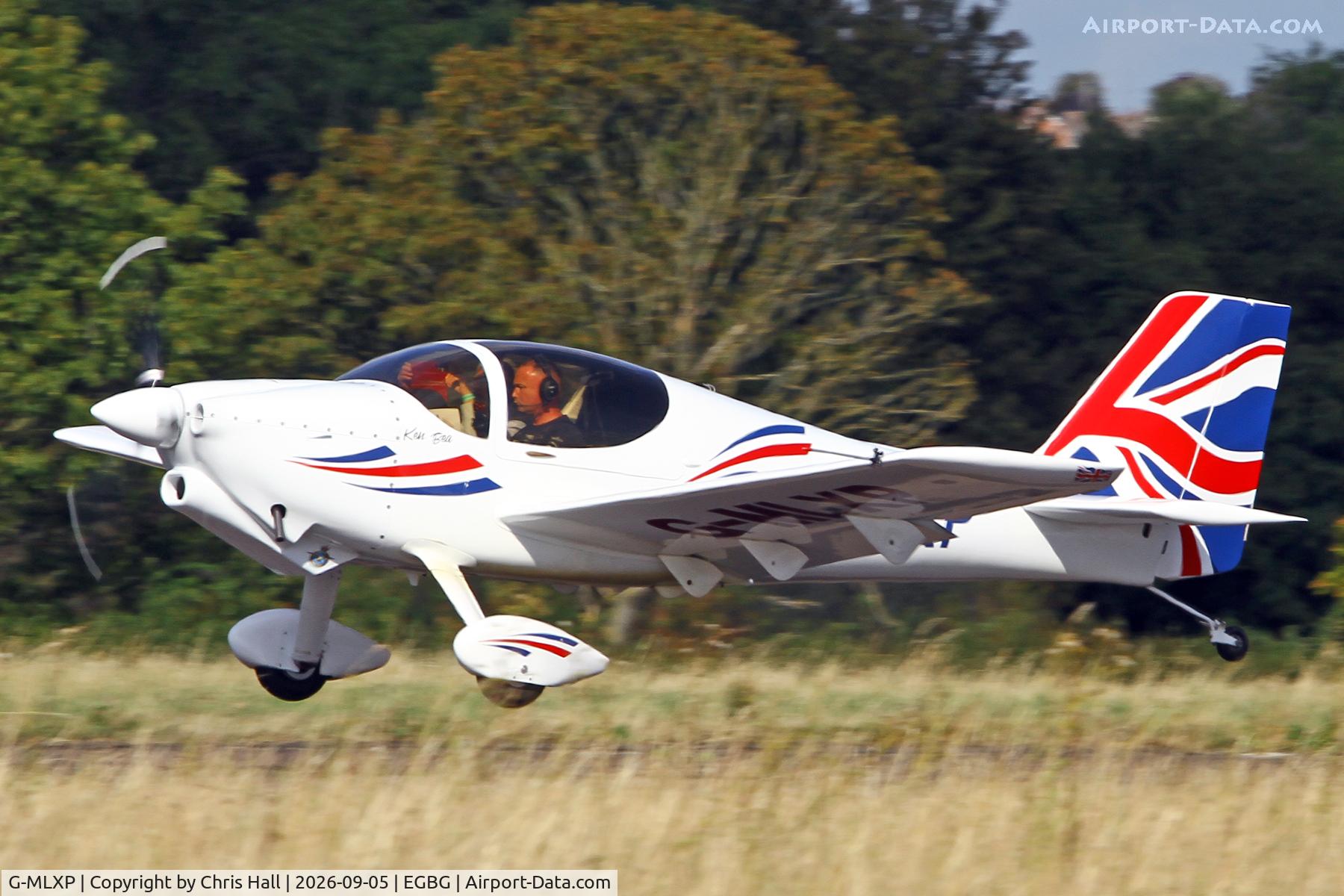 Aircraft G-MLXP, 2013 Europa, c/n PFA 247-12974, LAA 80th Anniversary Rally, at EGBG, photo by Chris Hall