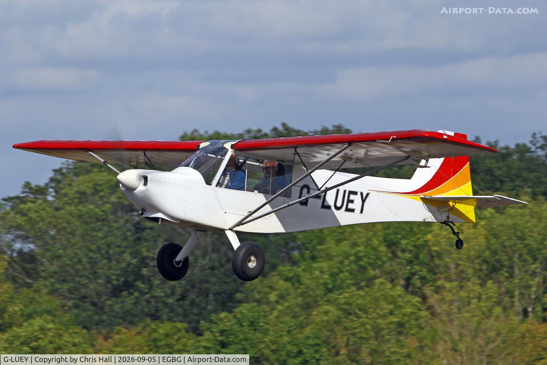 Aircraft G-LUEY, 2010 Rans S-7S Courier, c/n LAA 218-14772, LAA 80th Anniversary Rally, at EGBG, photo by Chris Hall