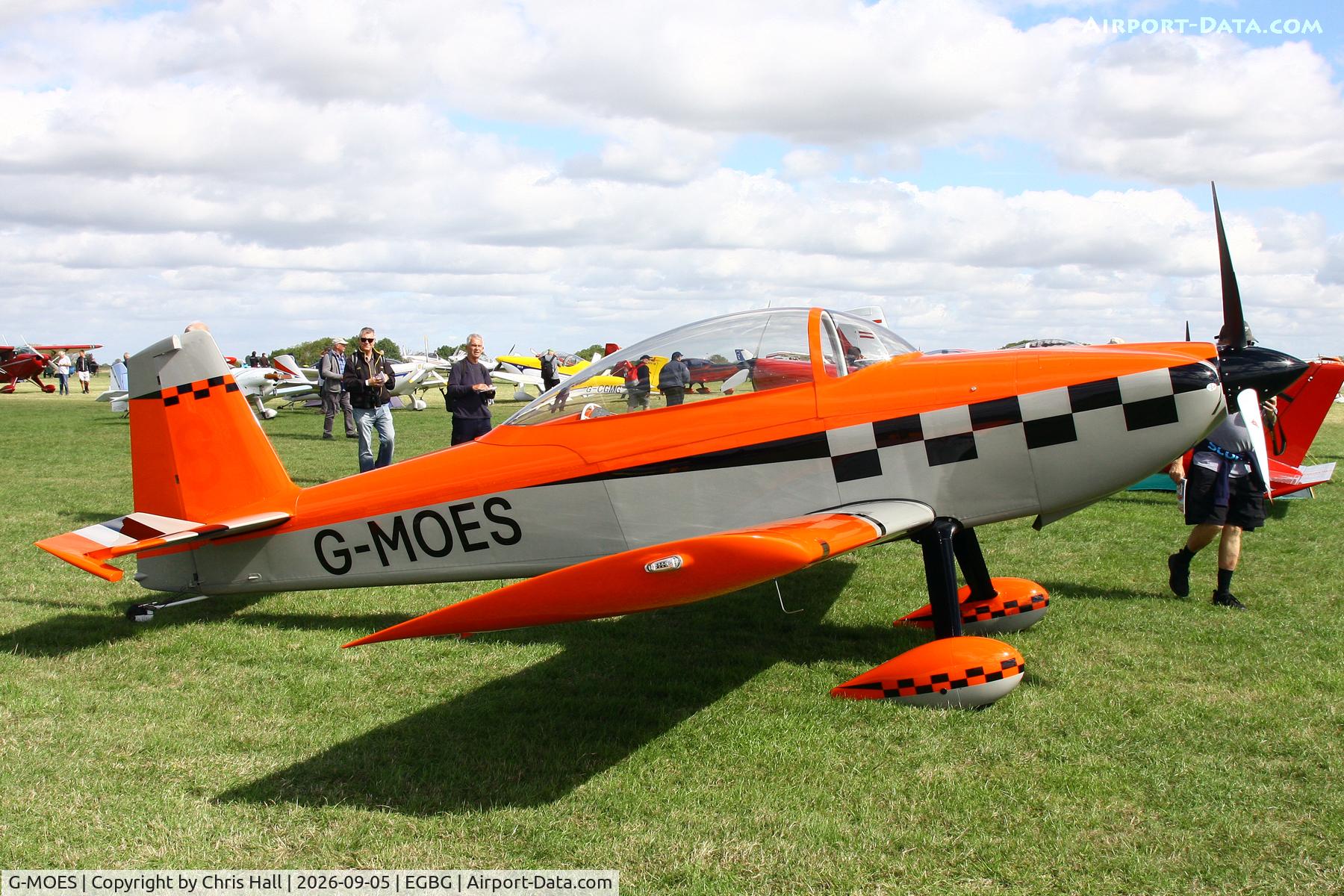 Aircraft G-MOES, 2025 Van's RV-8, c/n LAA 303-15666, LAA 80th Anniversary Rally, at EGBG, photo by Chris Hall