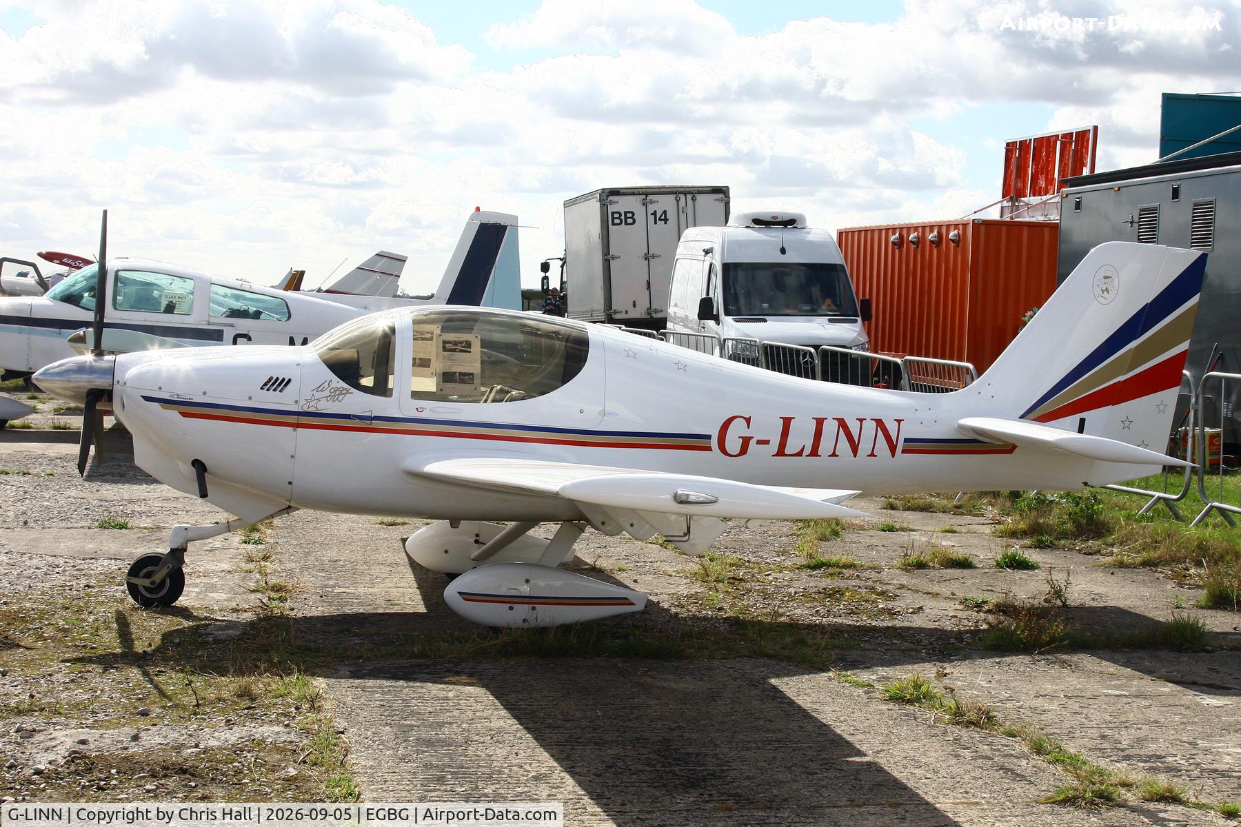 Aircraft G-LINN, 2004 Europa XS Tri-Gear, c/n PFA 247-14118, LAA 80th Anniversary Rally, at EGBG, photo by Chris Hall