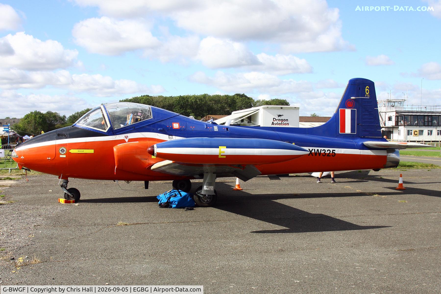 Aircraft G-BWGF, 1970 BAC 84 Jet Provost T.5A, c/n EEP/JP/989, LAA 80th Anniversary Rally, at EGBG, photo by Chris Hall