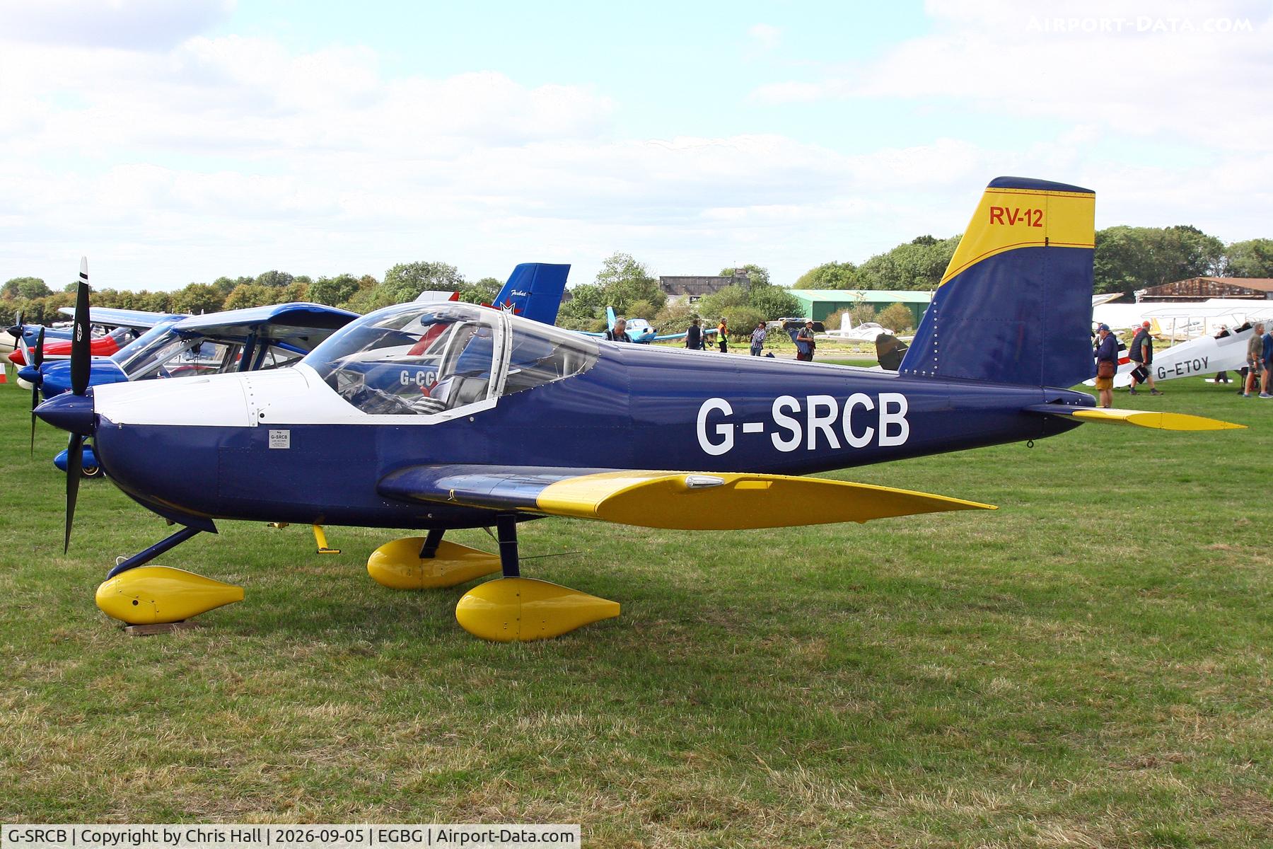Aircraft G-SRCB, 2018 Vans RV-12, c/n LAA 363-15191, LAA 80th Anniversary Rally, at EGBG, photo by Chris Hall