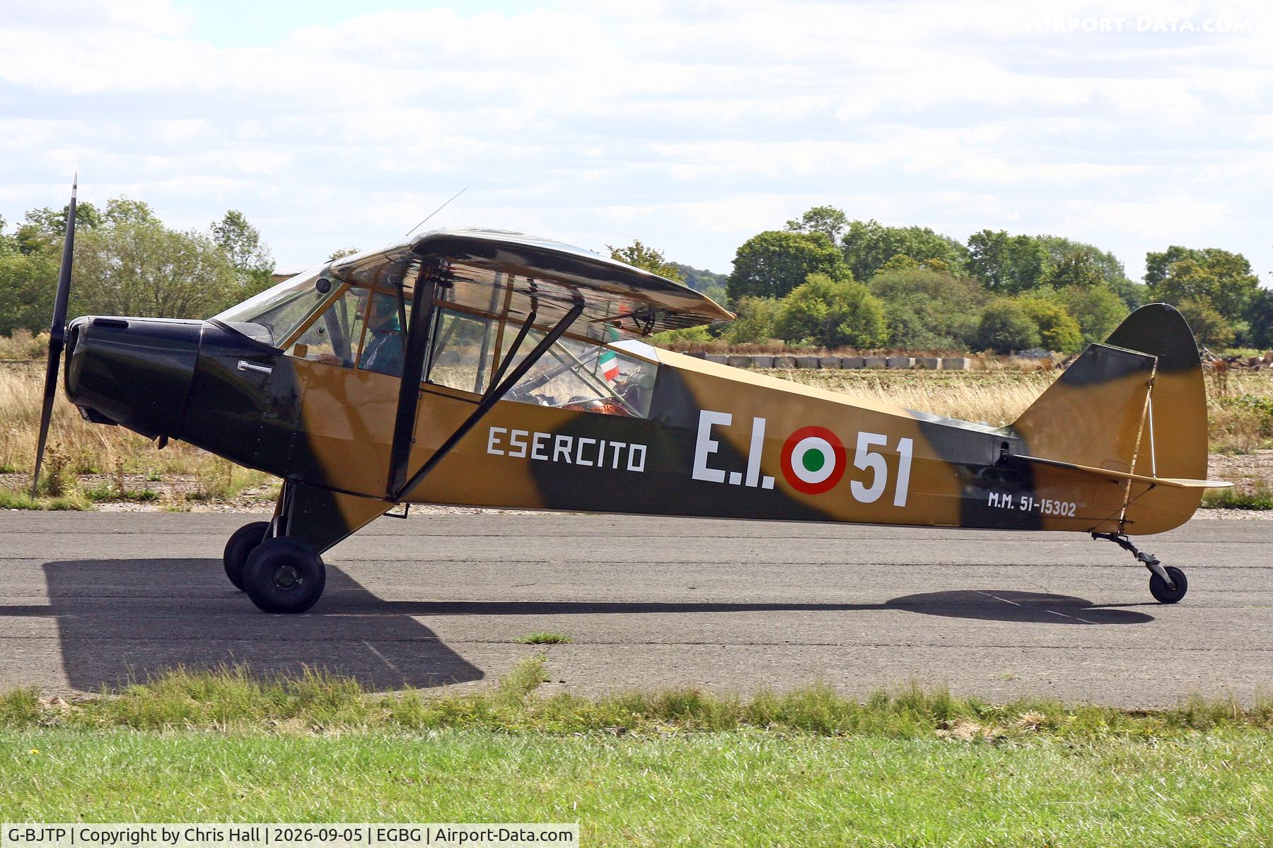 Aircraft G-BJTP, 1951 Piper L-18C Super Cub (PA-18-95), c/n 18-999, LAA 80th Anniversary Rally, at EGBG, photo by Chris Hall