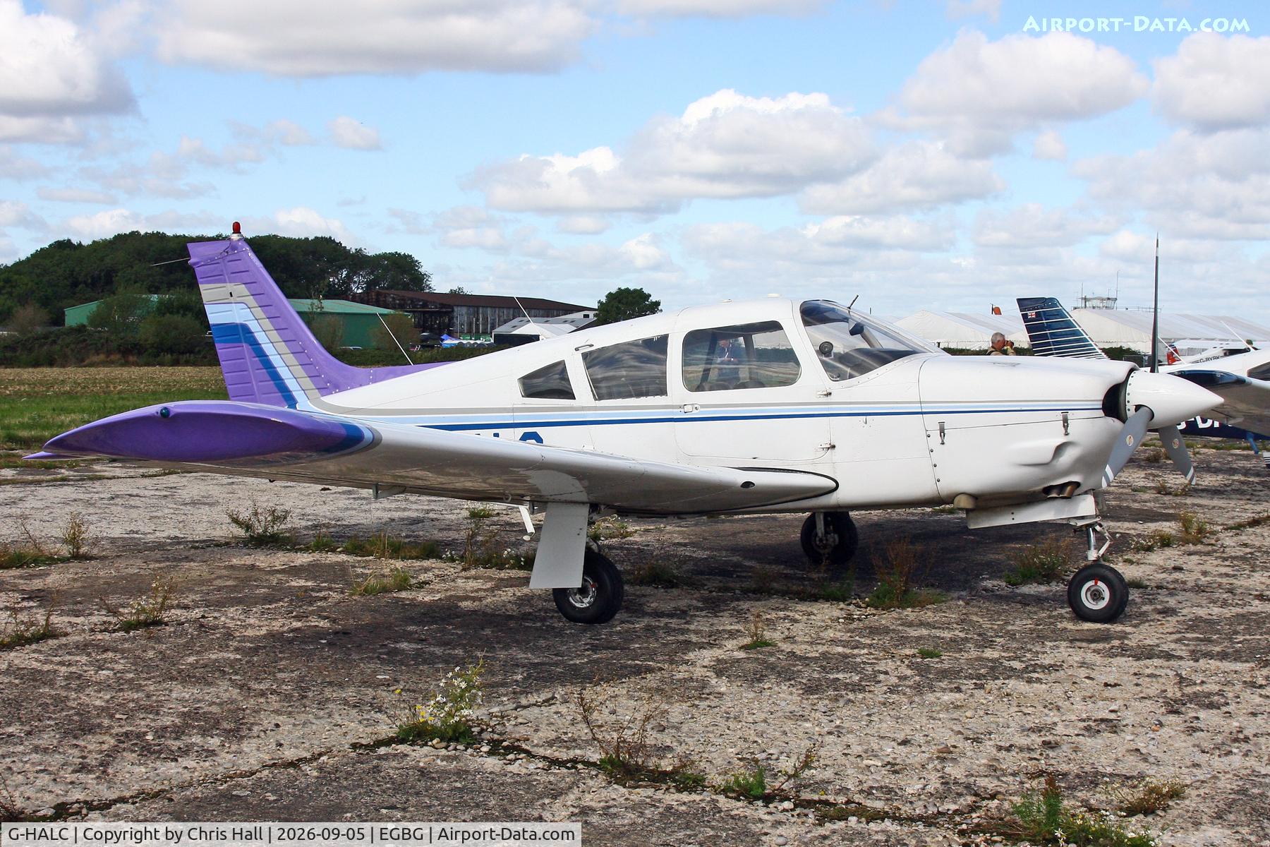 Aircraft G-HALC, 1973 Piper PA-28R-200 Cherokee Arrow, c/n 28R-7335042, LAA 80th Anniversary Rally, at EGBG, photo by Chris Hall