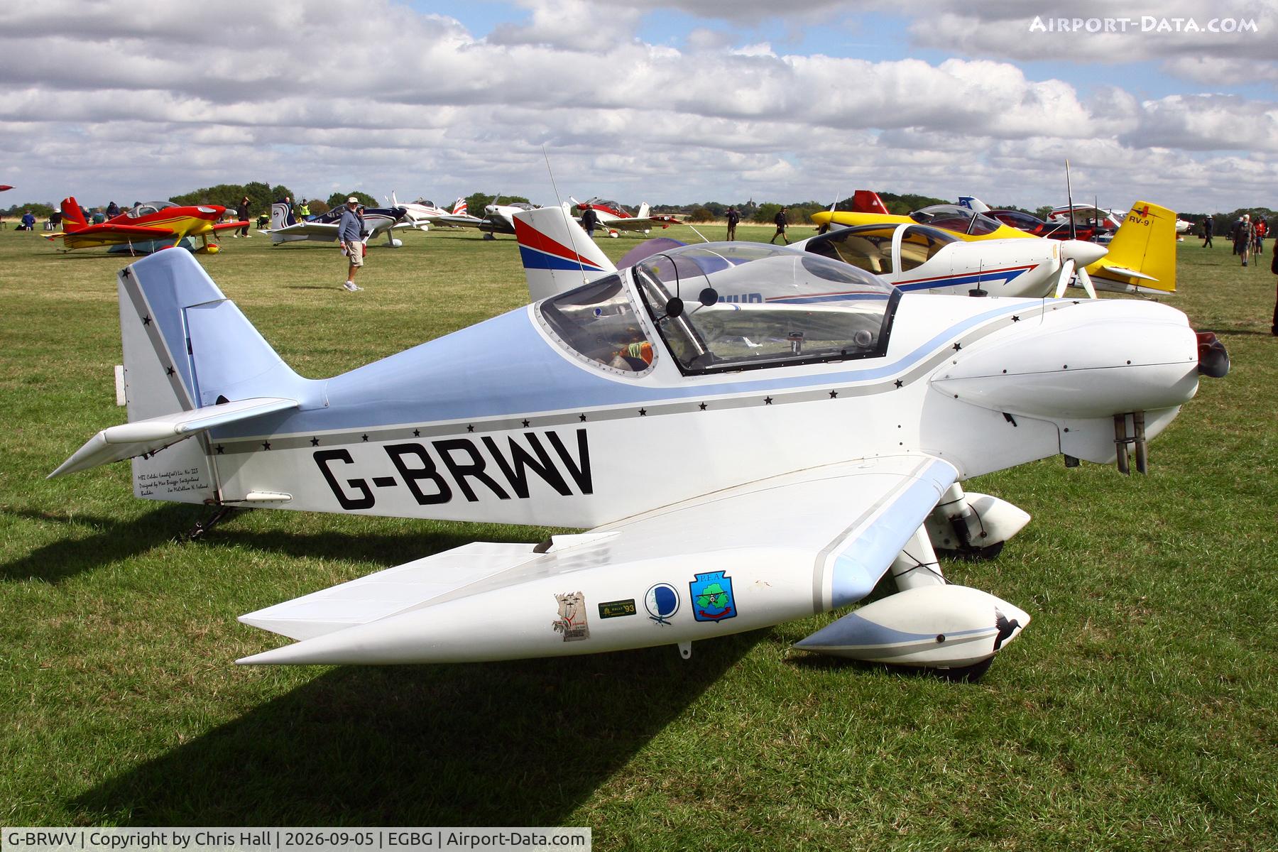 Aircraft G-BRWV, 1991 Brugger MB-2 Colibri, c/n PFA 043-11027, LAA 80th Anniversary Rally, at EGBG, photo by Chris Hall