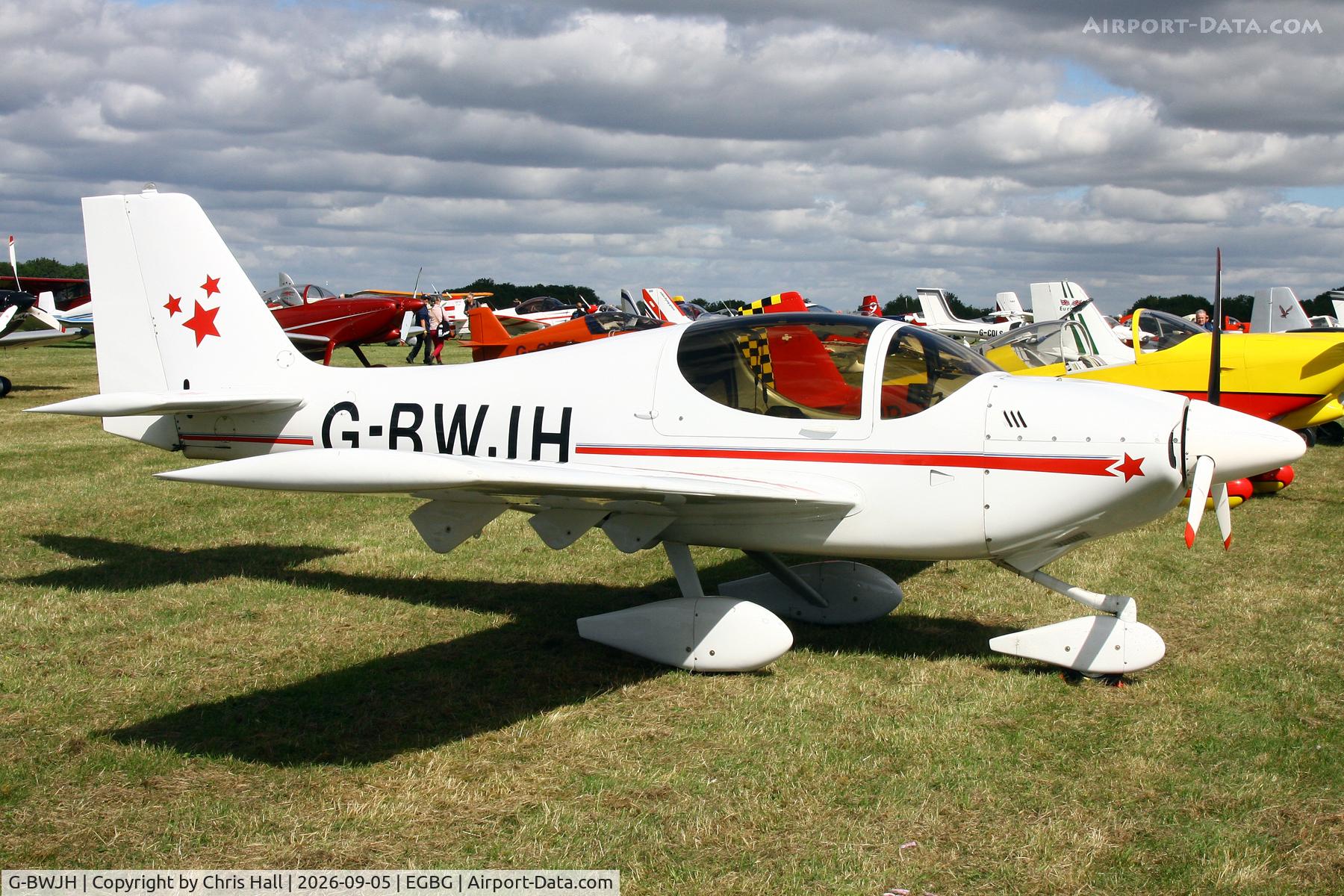 Aircraft G-BWJH, 1996 Europa Tri-Gear, c/n PFA 247-12643, LAA 80th Anniversary Rally, at EGBG, photo by Chris Hall