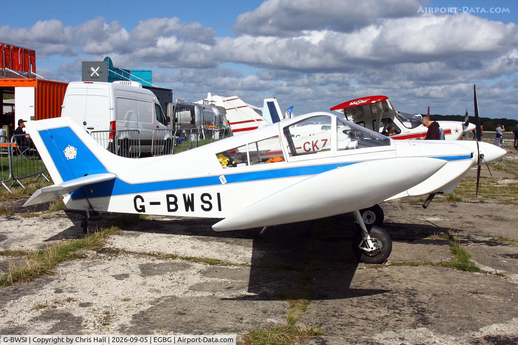 Aircraft G-BWSI, 1987 Squarecraft SA102-5 Cavalier, c/n PFA 001-10624, LAA 80th Anniversary Rally, at EGBG, photo by Chris Hall