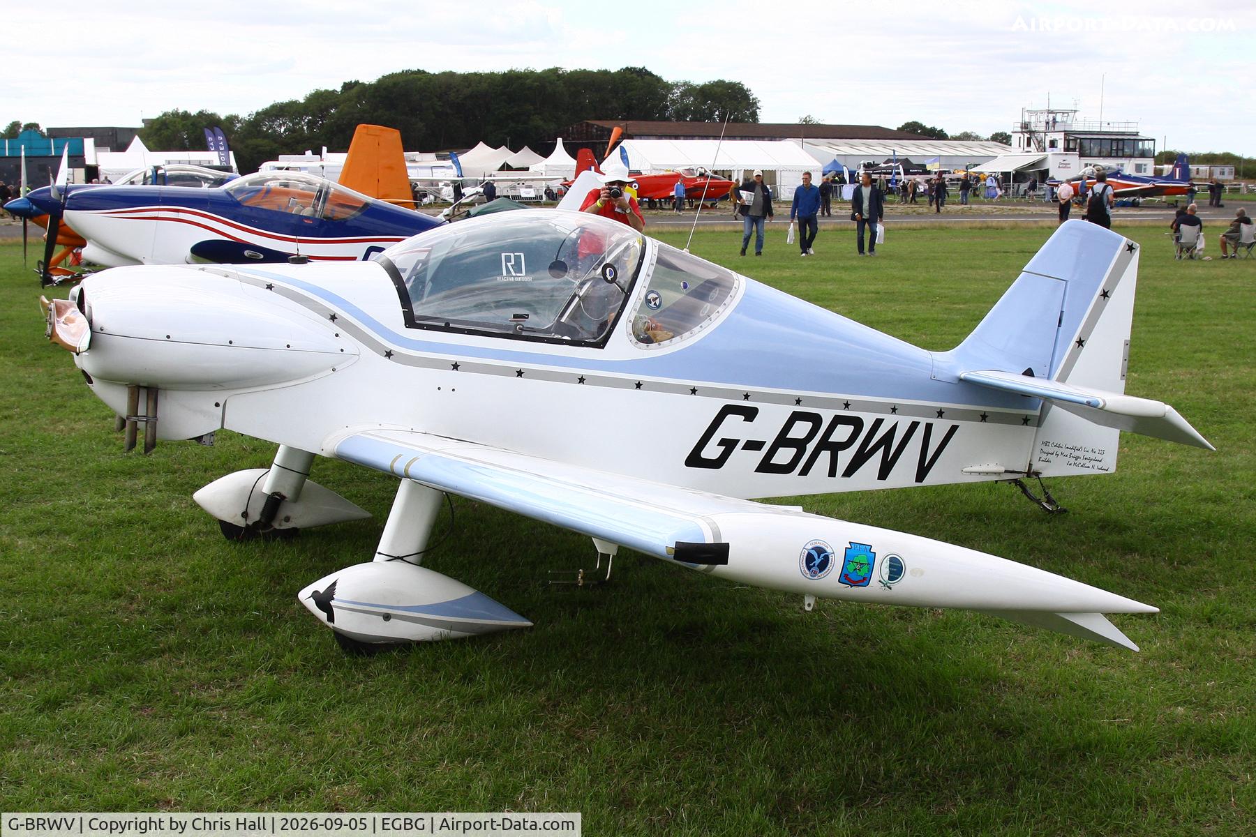 Aircraft G-BRWV, 1991 Brugger MB-2 Colibri, c/n PFA 043-11027, LAA 80th Anniversary Rally, at EGBG, photo by Chris Hall