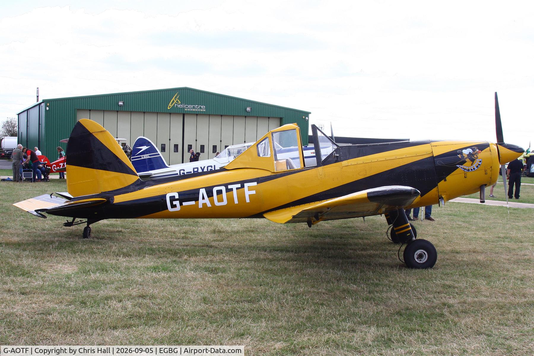 Aircraft G-AOTF, 1950 De Havilland DHC-1 Chipmunk 23 (Lycoming), c/n C1/0015, LAA 80th Anniversary Rally, at EGBG, photo by Chris Hall