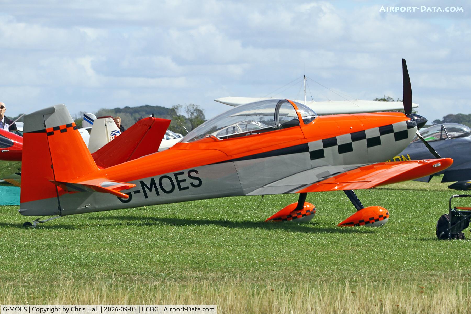 Aircraft G-MOES, 2025 Van's RV-8, c/n LAA 303-15666, LAA 80th Anniversary Rally, at EGBG, photo by Chris Hall