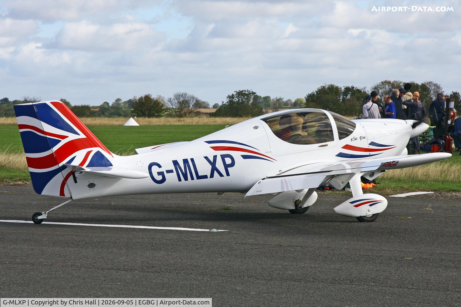 Aircraft G-MLXP, 2013 Europa, c/n PFA 247-12974, LAA 80th Anniversary Rally, at EGBG, photo by Chris Hall