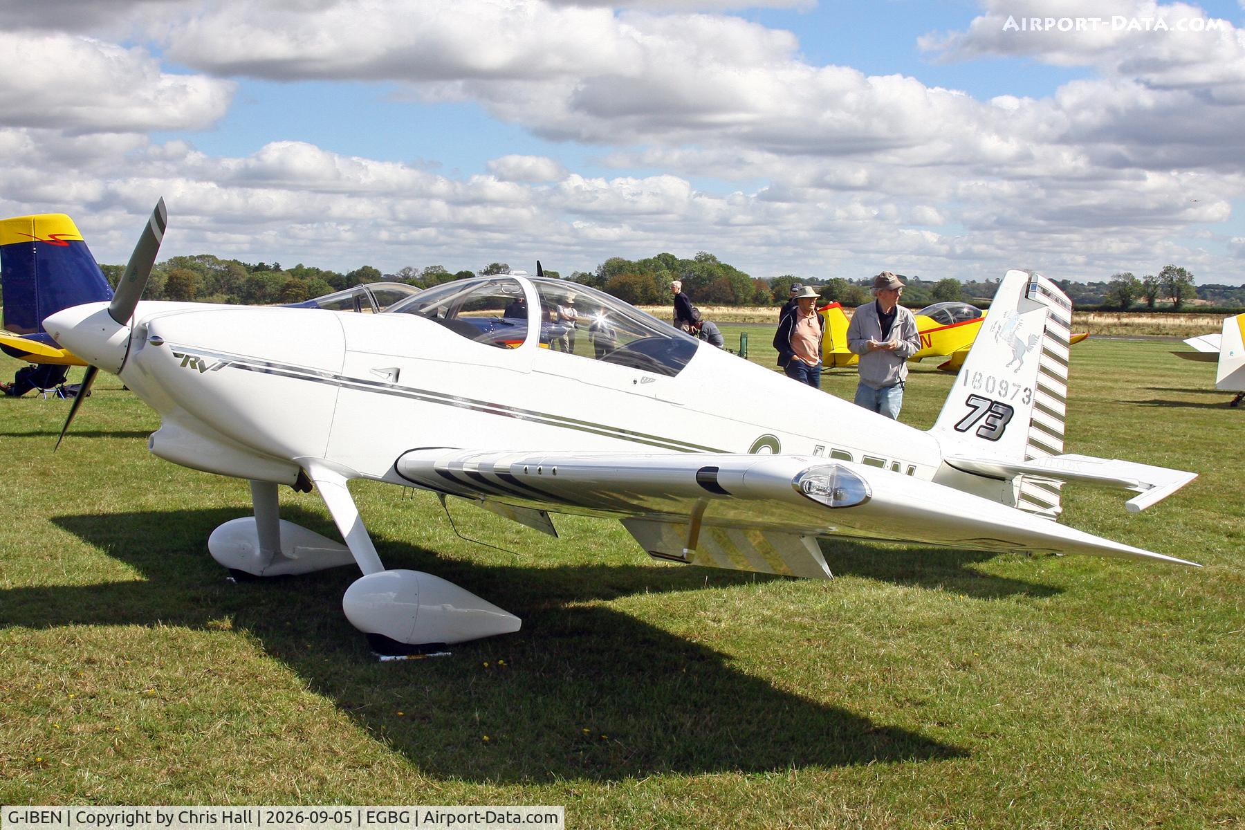 Aircraft G-IBEN, 2013 Vans RV-7, c/n PFA 323-13981, LAA 80th Anniversary Rally, at EGBG, photo by Chris Hall