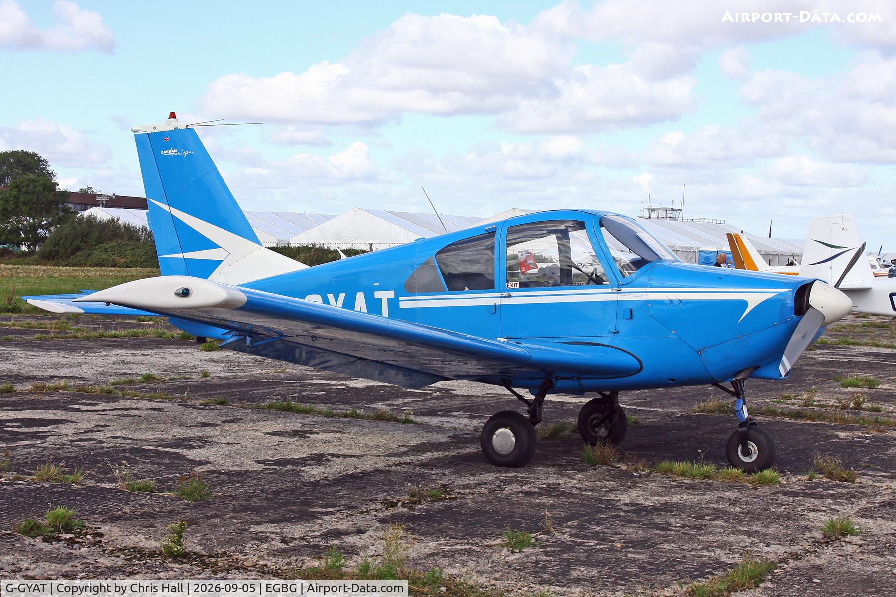 Aircraft G-GYAT, 1966 Gardan GY-80-180 Horizon, c/n 136, LAA 80th Anniversary Rally, at EGBG, photo by Chris Hall