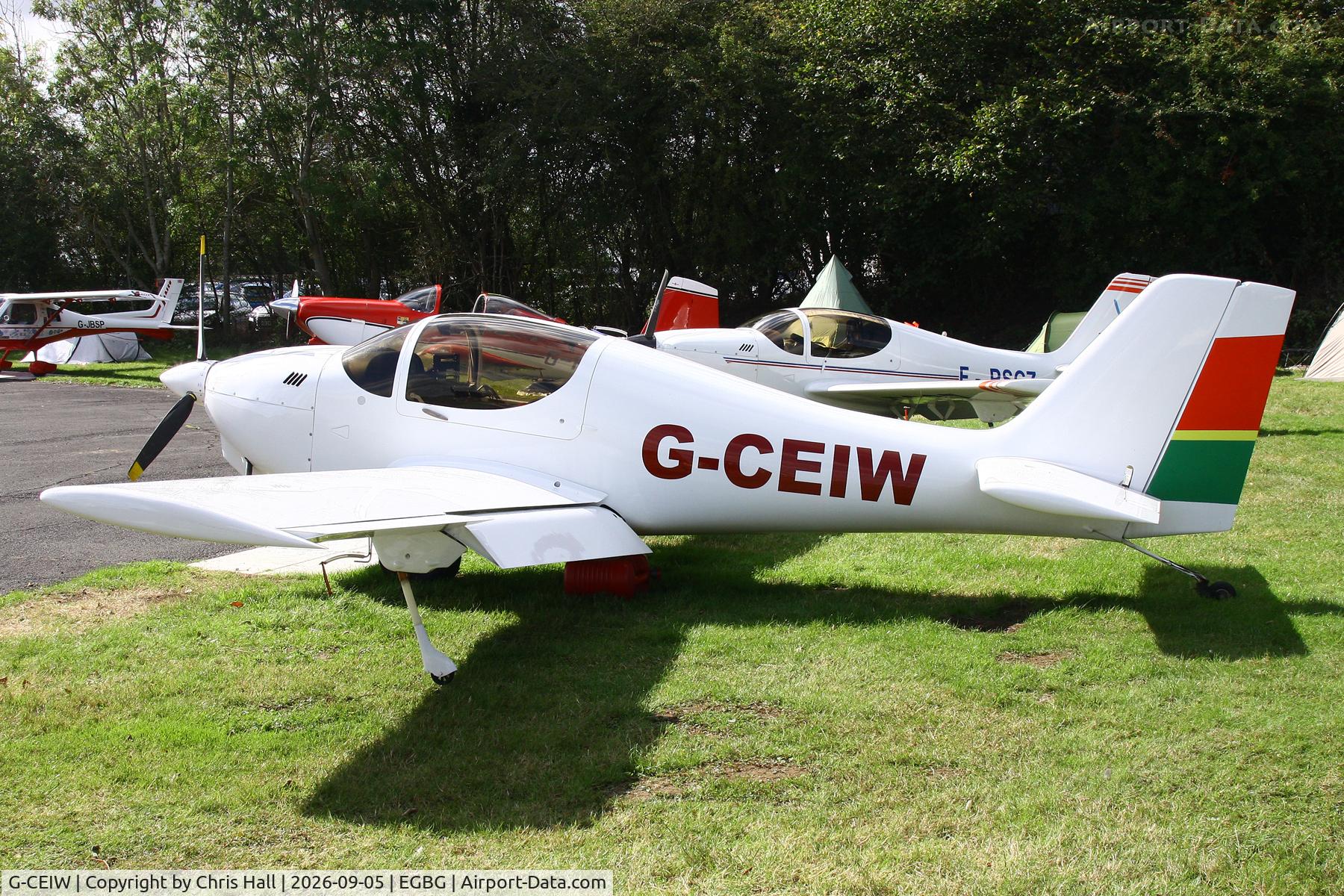 Aircraft G-CEIW, 2006 Europa Monowheel, c/n PFA 247-12707, LAA 80th Anniversary Rally, at EGBG, photo by Chris Hall