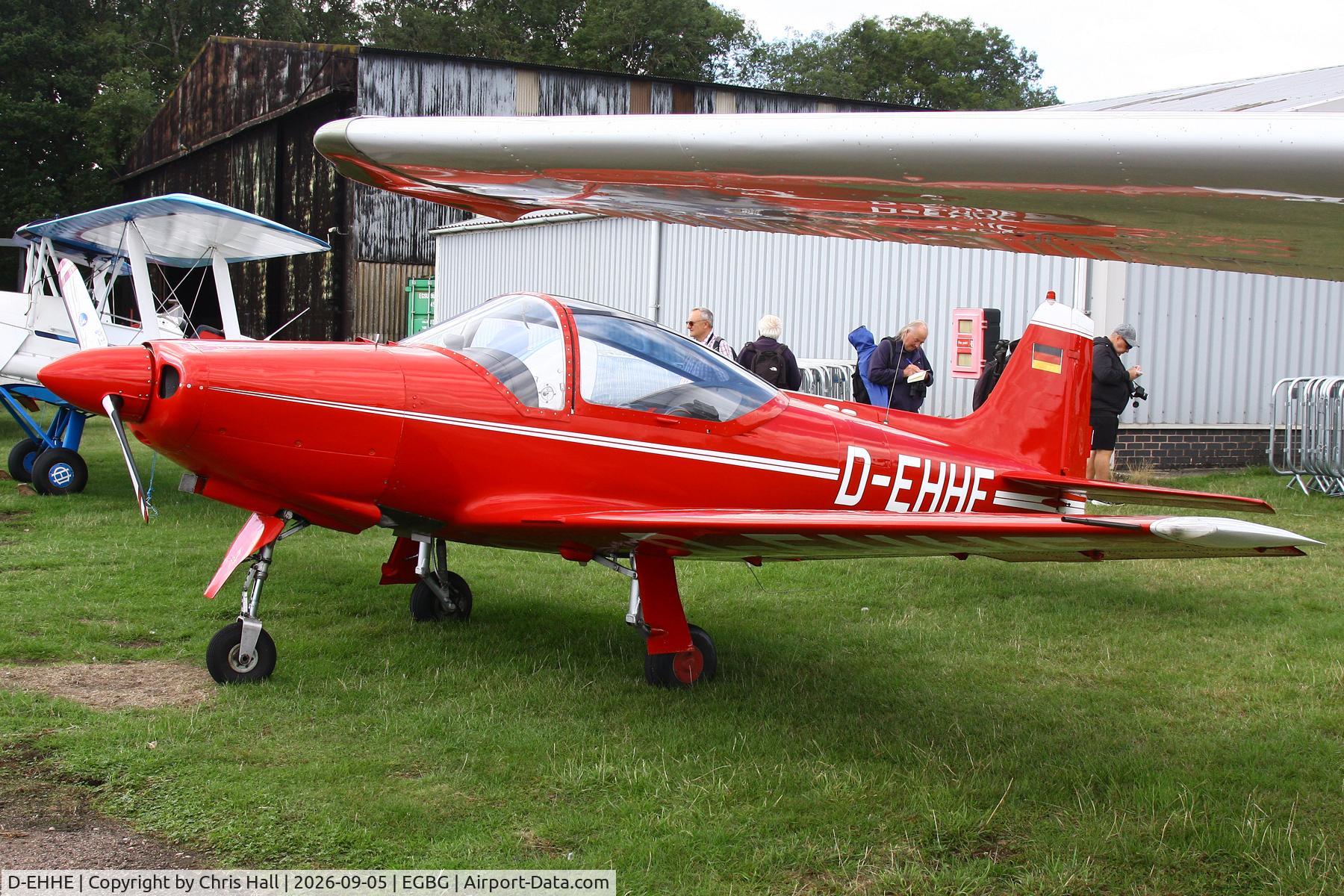Aircraft D-EHHE, 1961 Aeromere F-8L Falco III, c/n 227, LAA 80th Anniversary Rally, at EGBG, photo by Chris Hall