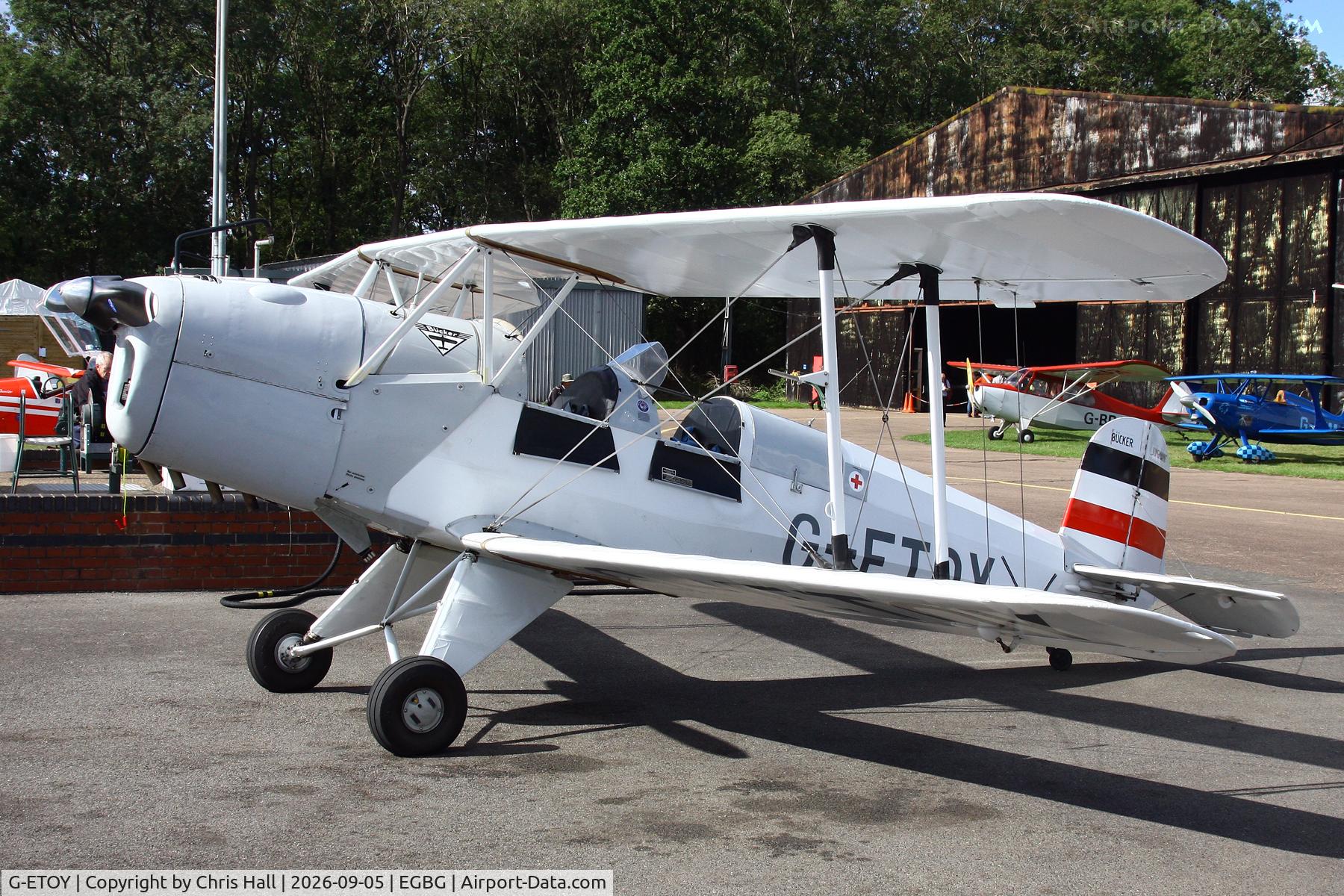 Aircraft G-ETOY, CASA 1-131E Jungmann, c/n 2151, LAA 80th Anniversary Rally, at EGBG, photo by Chris Hall